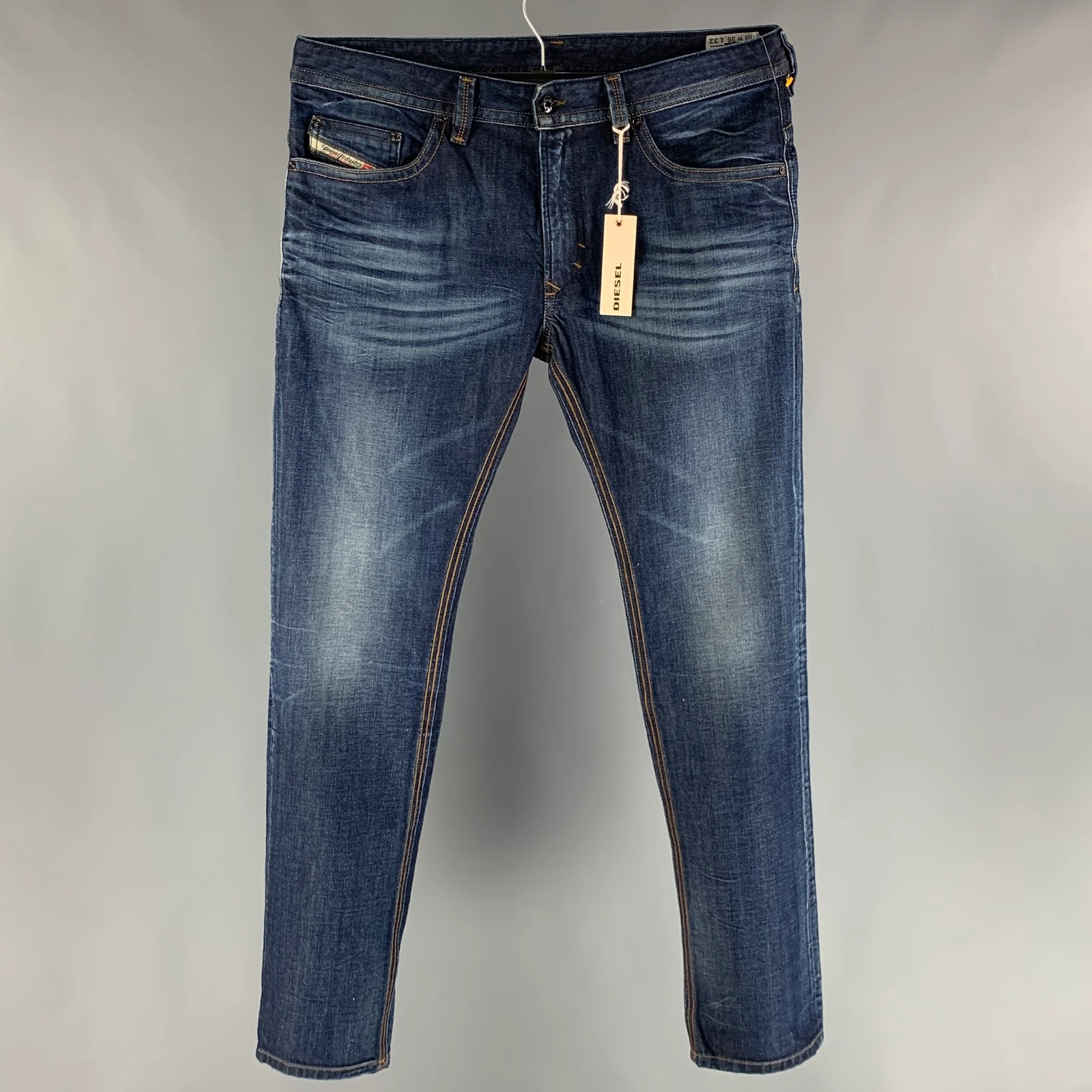 DIESEL Size 36 Blue Washed Cotton Jeans
