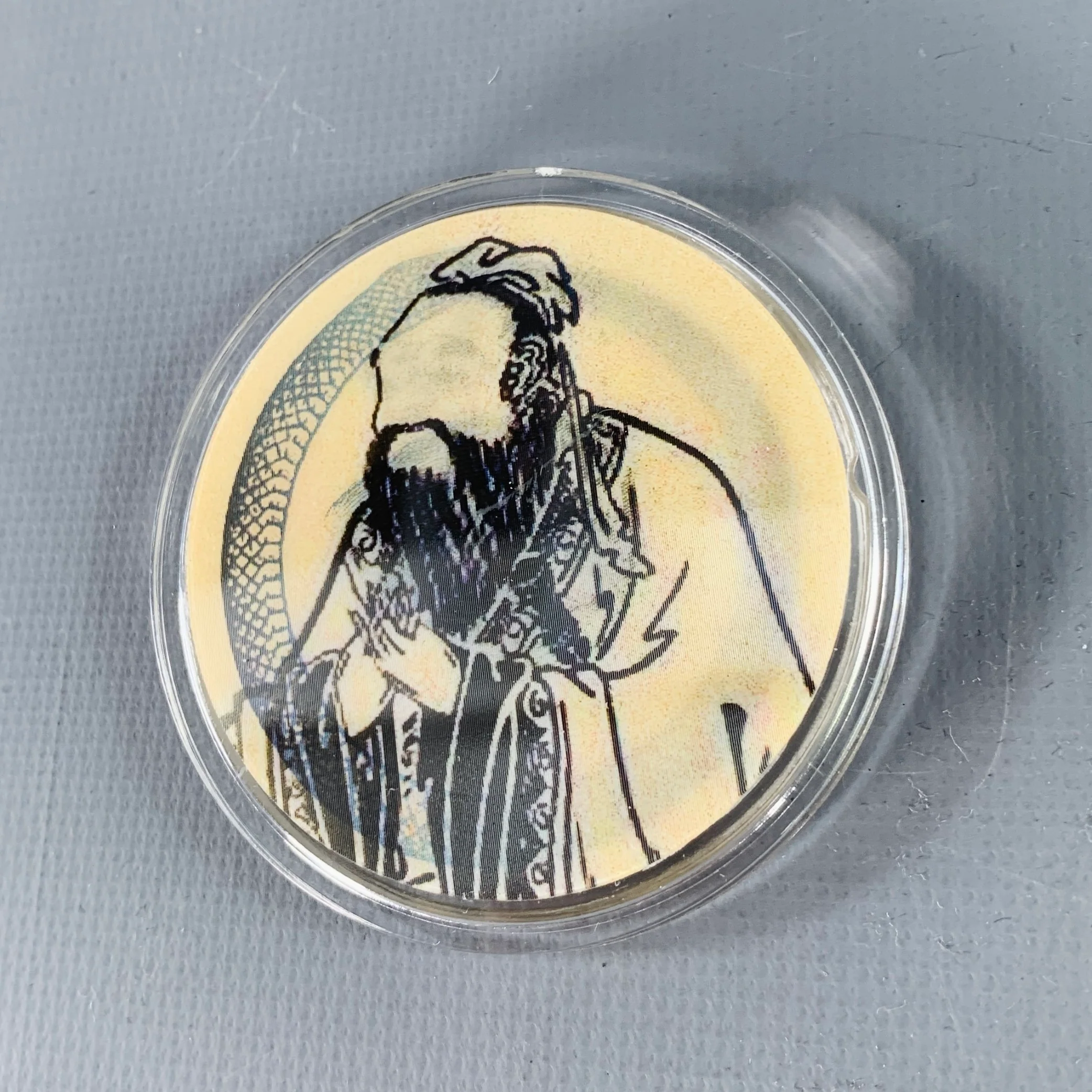 DIET BUTCHER Black Yellow Acetate Lenticular Alexander Otsuka Ouroboros Pin - Image 3