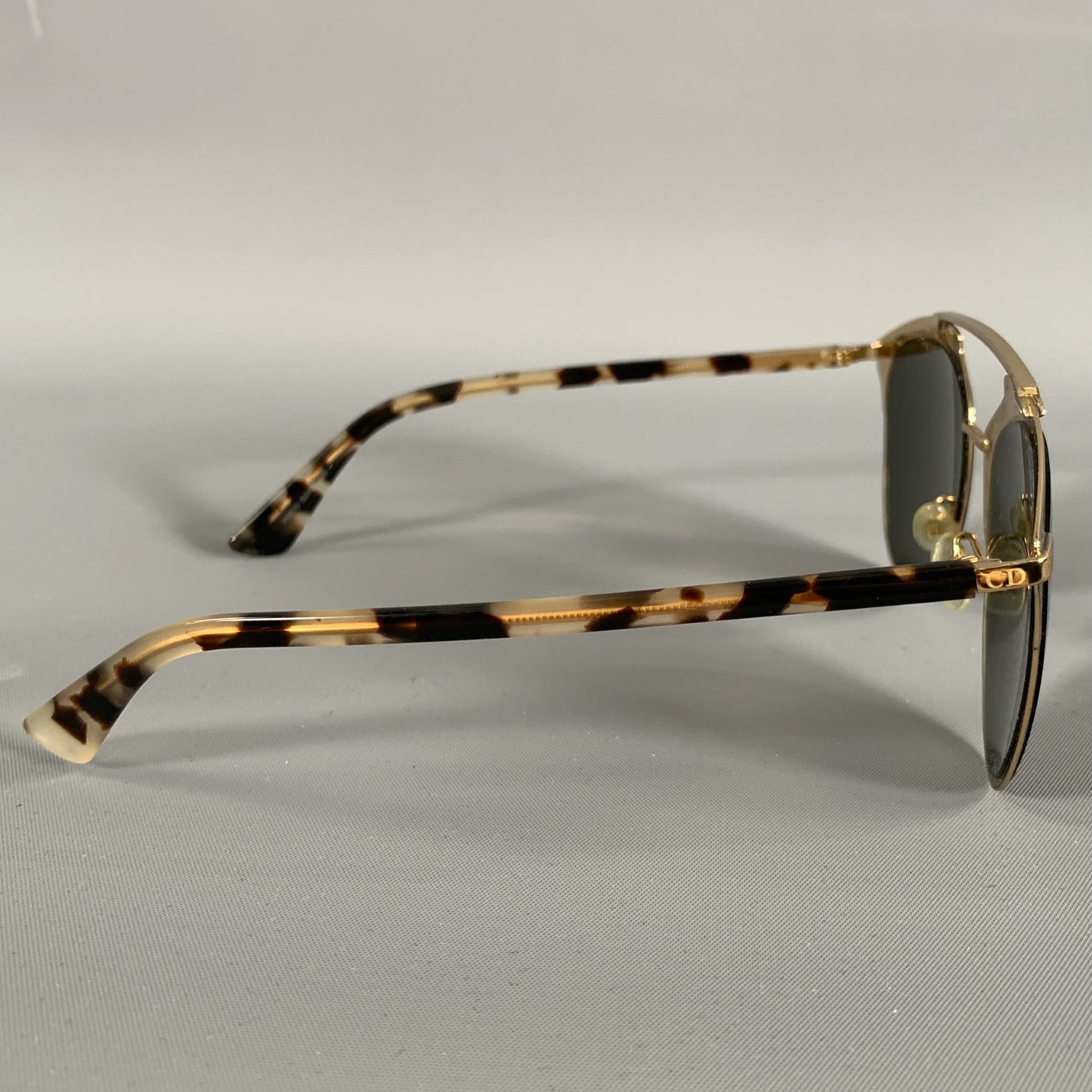 DIOR Brown Gold Tortoise Sunglasses - Image 2