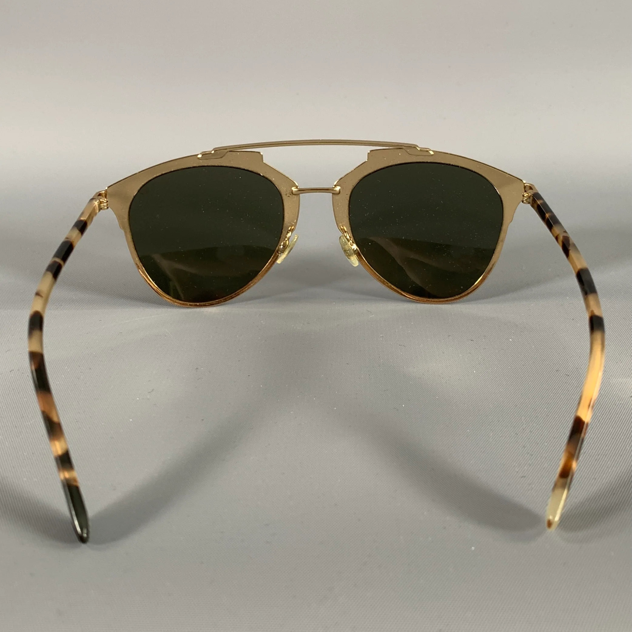 DIOR Brown Gold Tortoise Sunglasses - Image 3