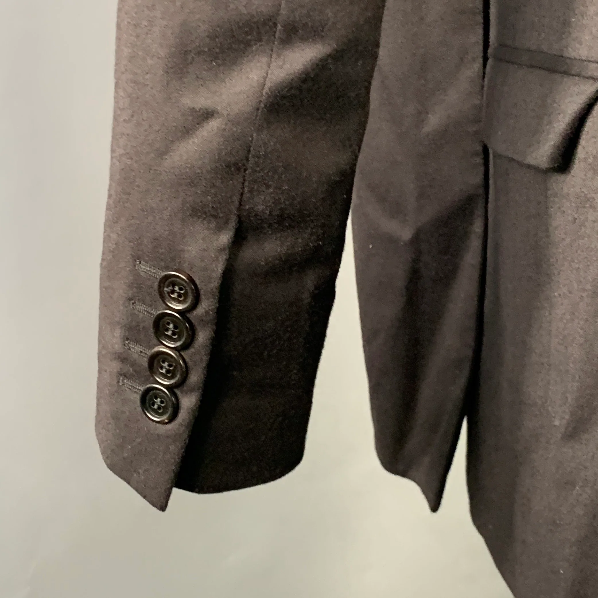 DIOR HOMME by KRIS VAN ASSCHE AW10 Size XS Black Wool Cashmere Scarf Coat - Image 5