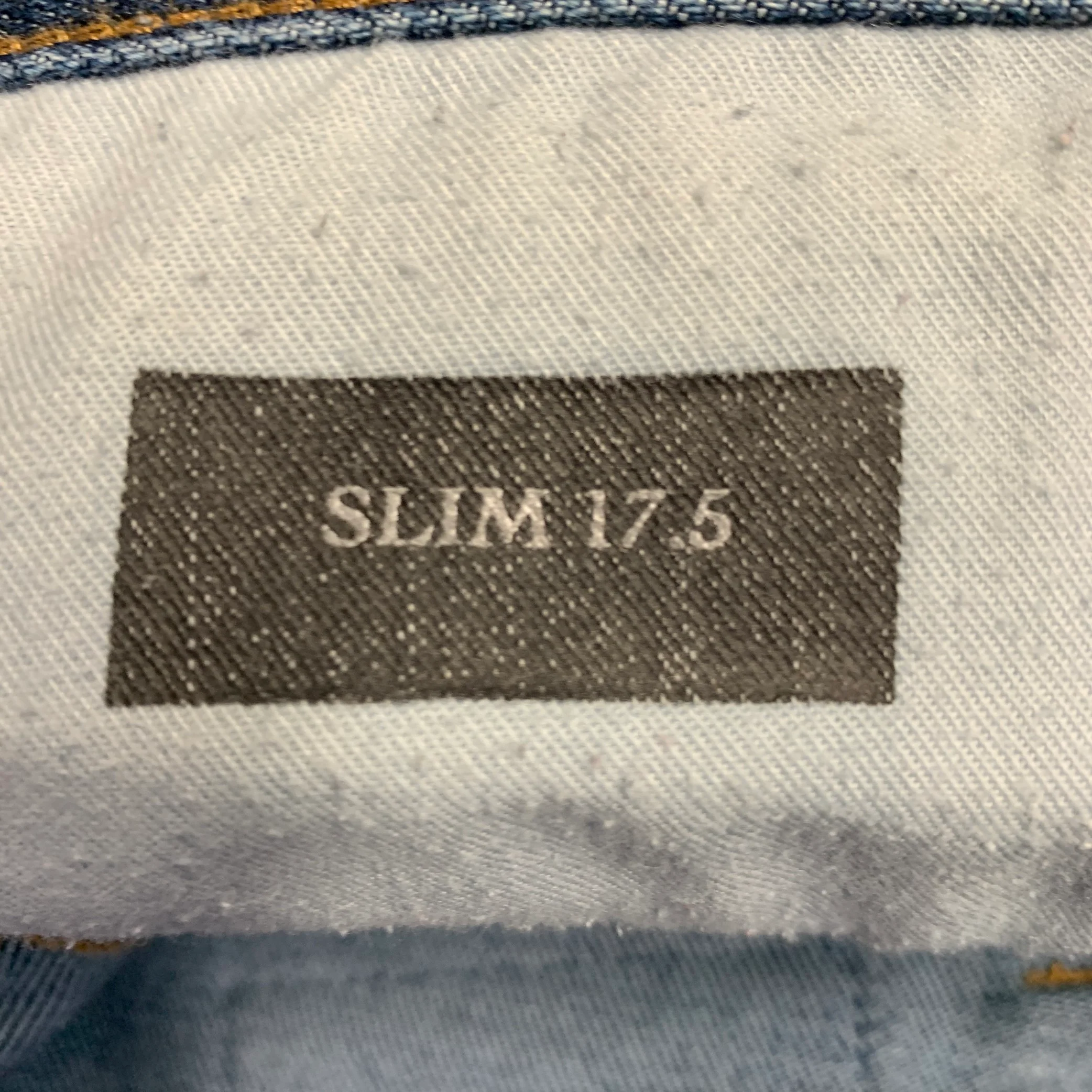 DIOR HOMME Size 30 Blue Contrast Stitch Cotton Blend Twill Slim Straight Jeans - Image 8