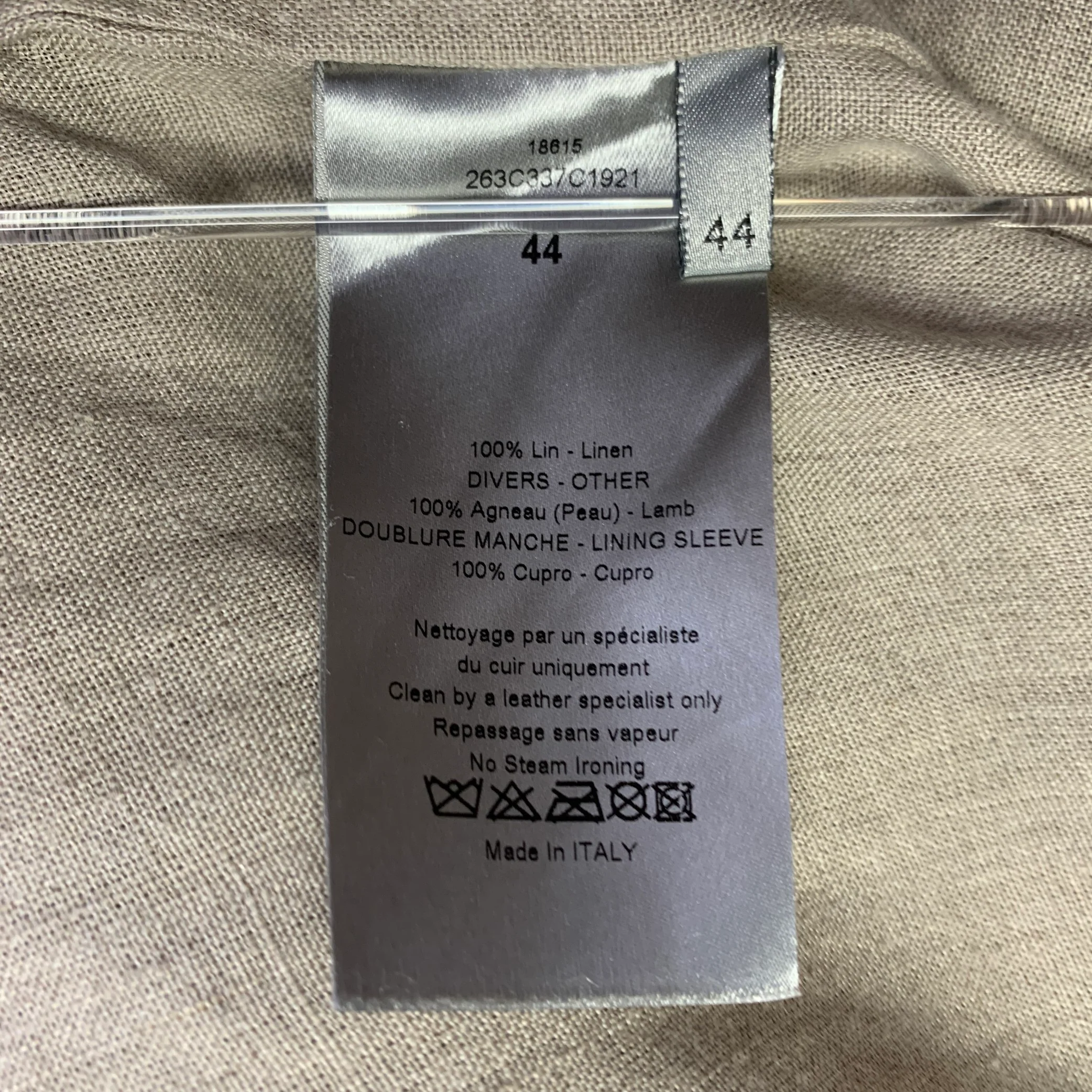 DIOR HOMME SS12 Size 34 Beige Linen Hidden Buttons Trenchcoat - Image 10