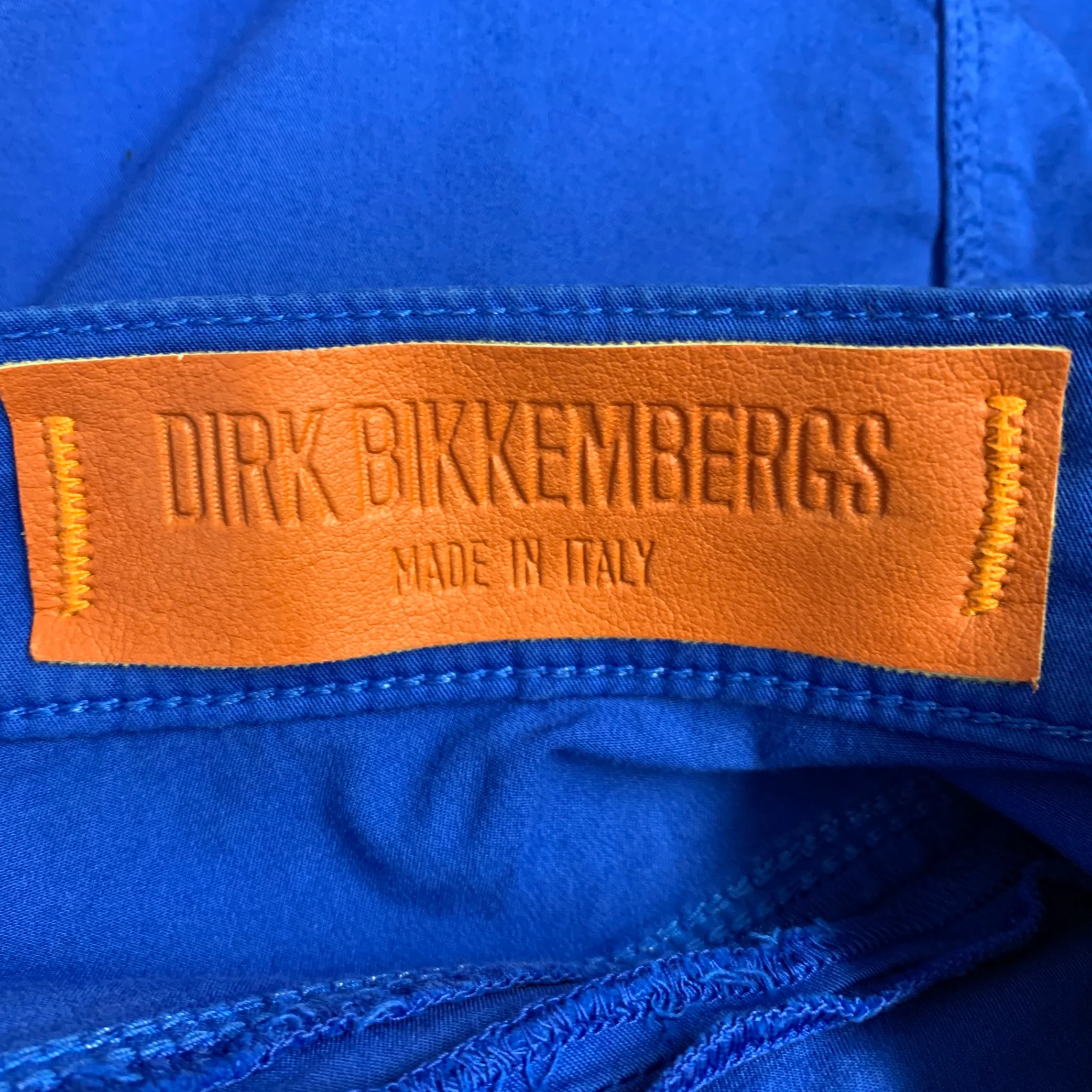 DIRK BIKKEMBERGS Size 32 Blue Cotton Blend 5 Pocket Casual Pants - Image 4