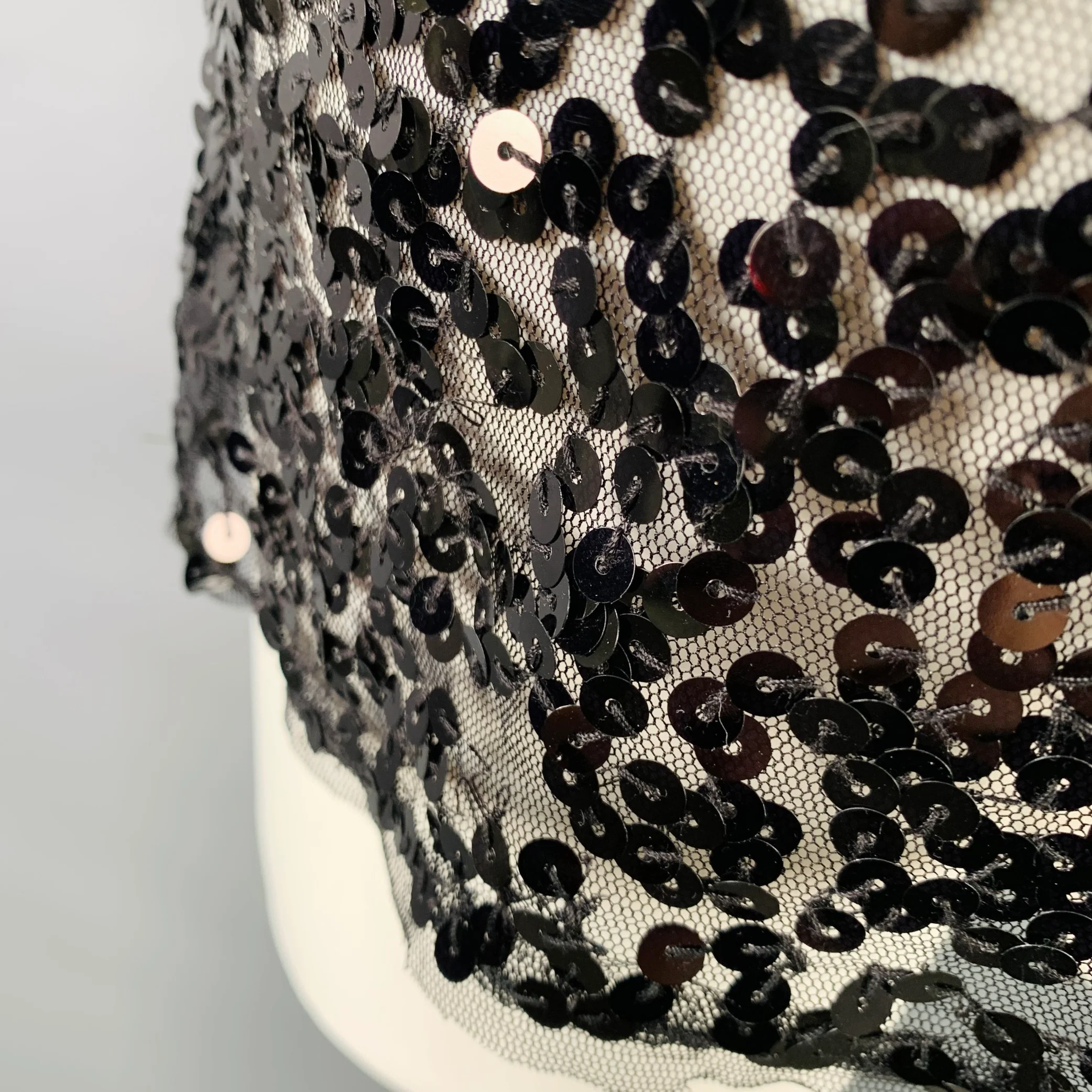 DKNY Size 0 Black Nylon Sequined Racerback Tank Dress Top - Image 5