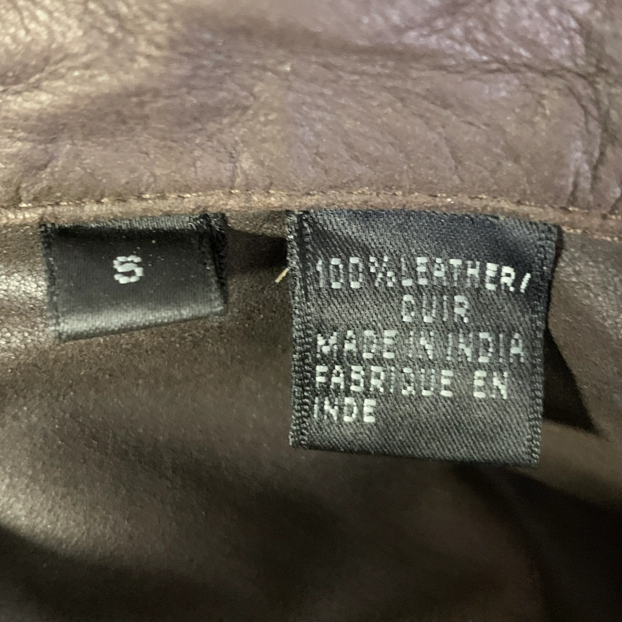 DKNY Size XS Brown Leather Long Sleeve Shirt - Image 6