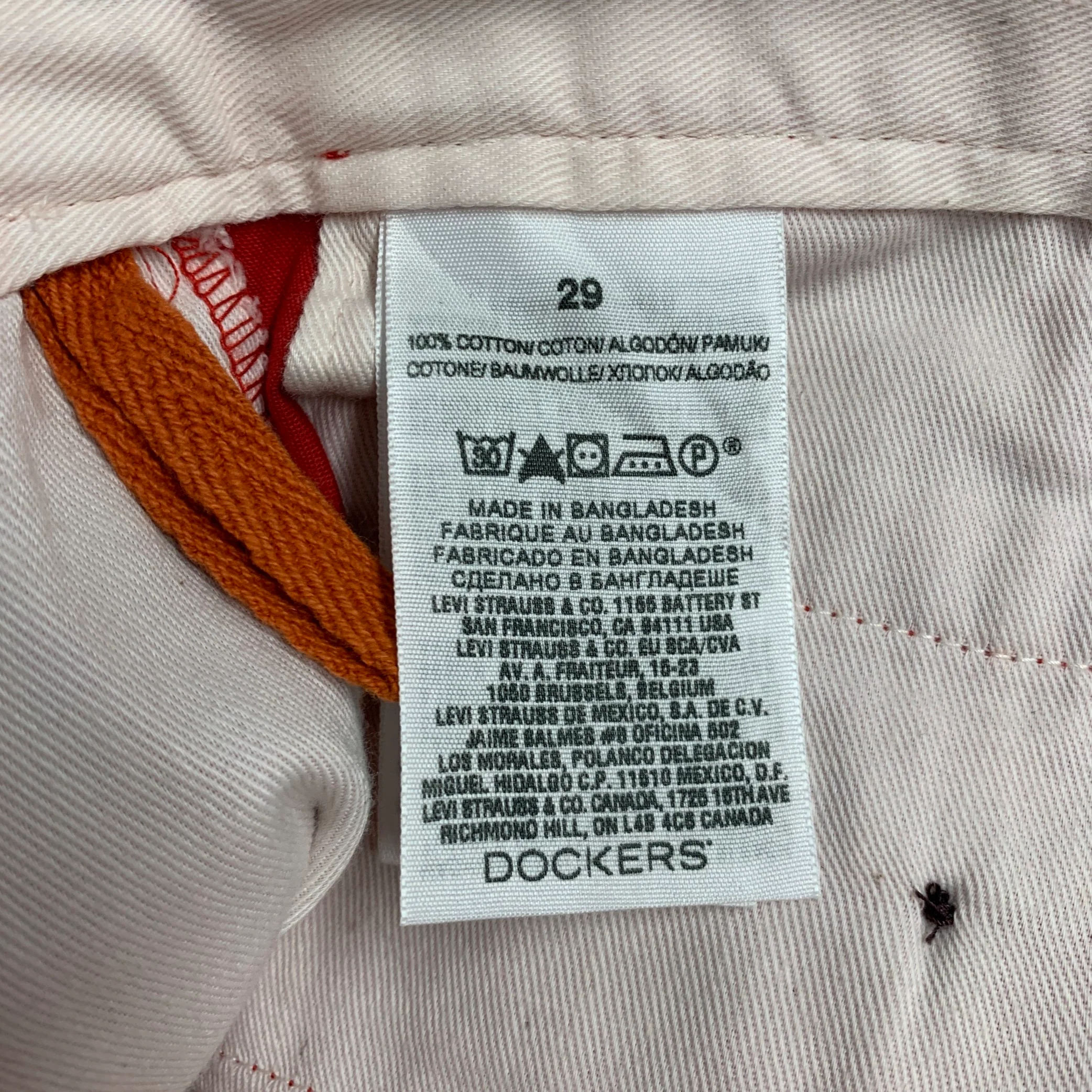 DOCKERS Size 29 Red Cotton Cuffed Shorts - Image 4