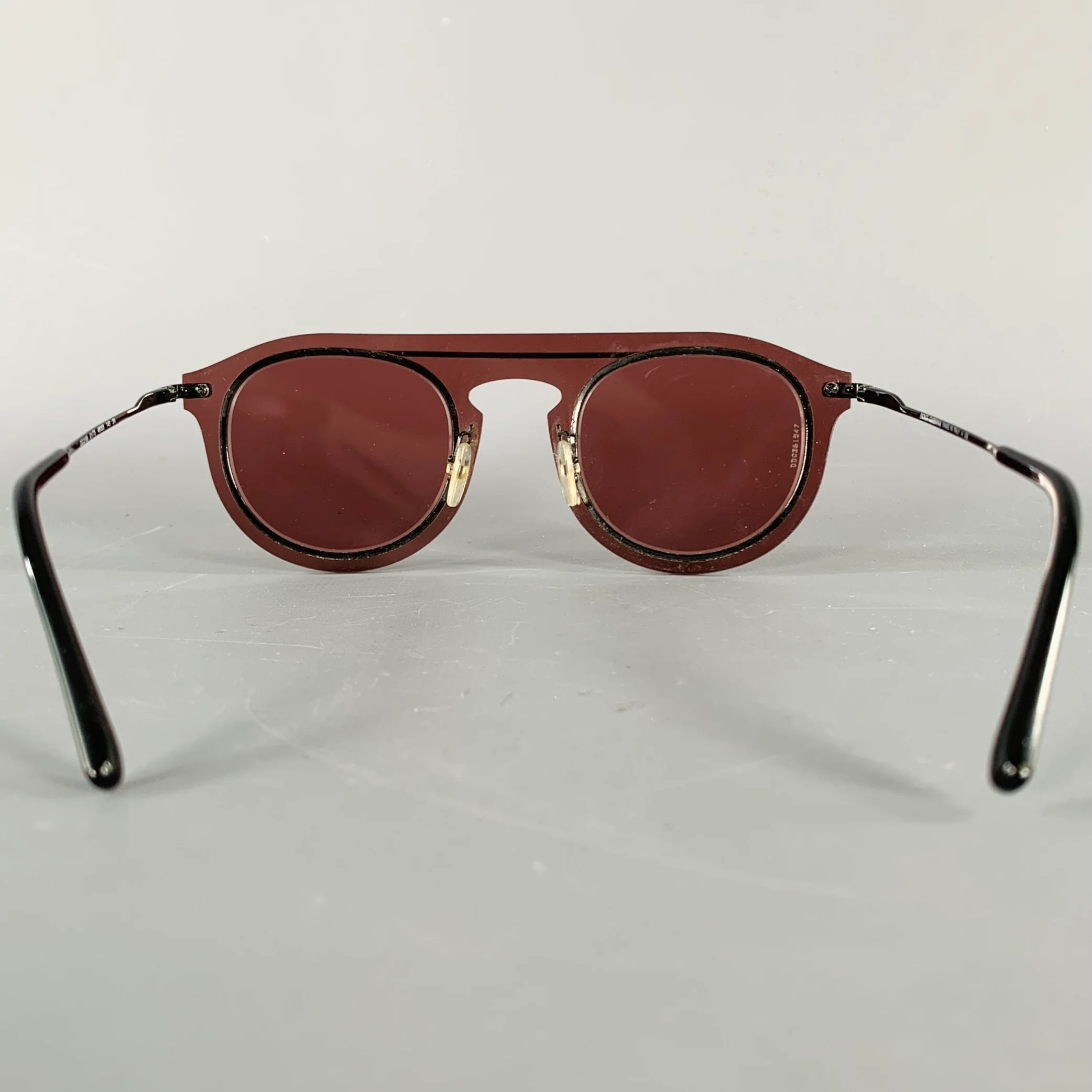 DOLCE & GABBANA Burgundy Black See Through Acetate Sunglasses - Image 3