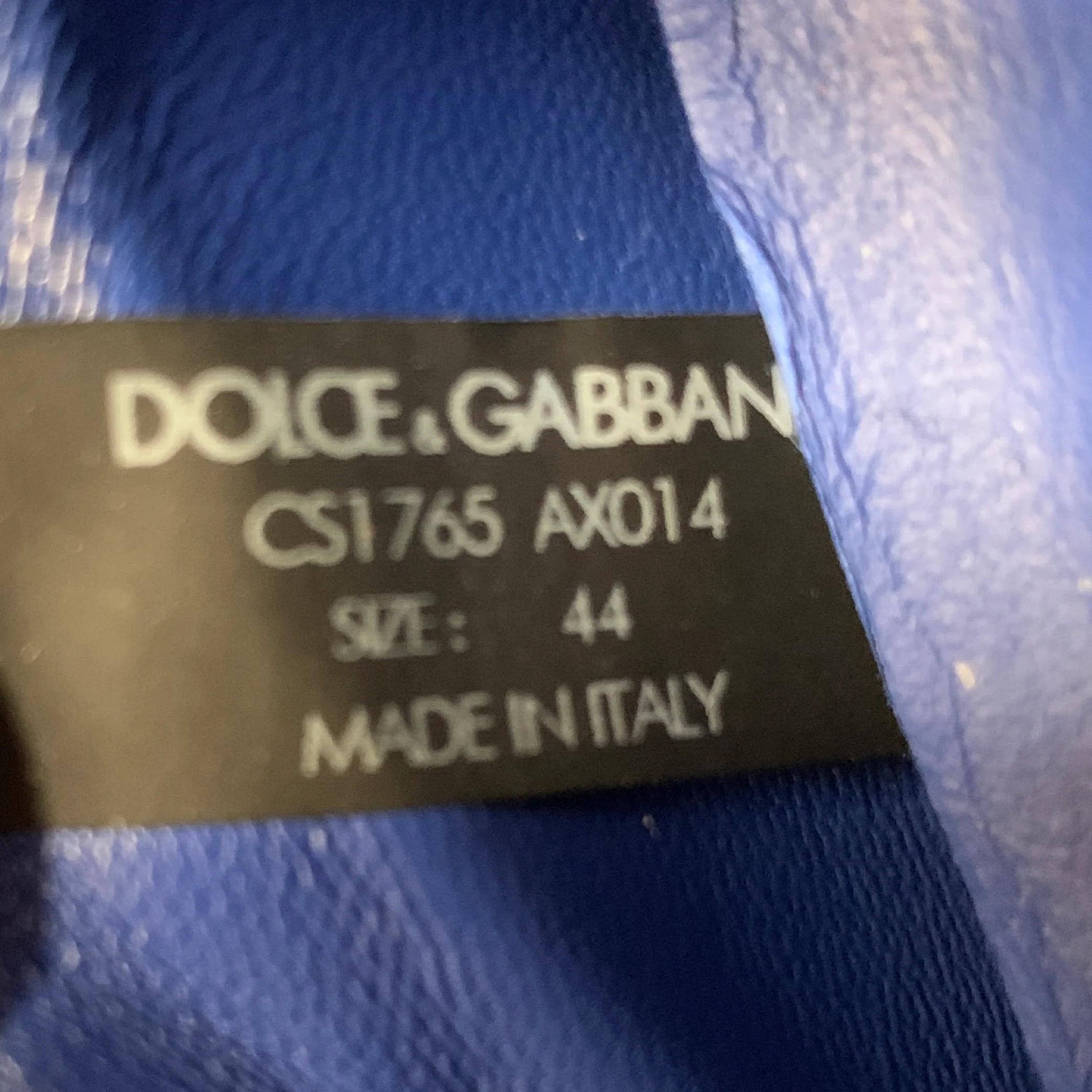 DOLCE & GABBANA Size 10 Blue Cobalt Nylon Sneakers - Image 8