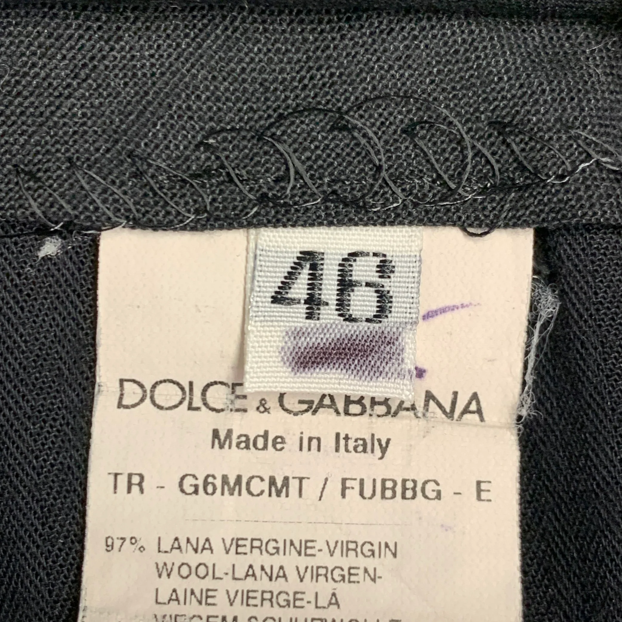 DOLCE & GABBANA Size 30 Black Wool Blend Zip Fly Dress Pants - Image 4