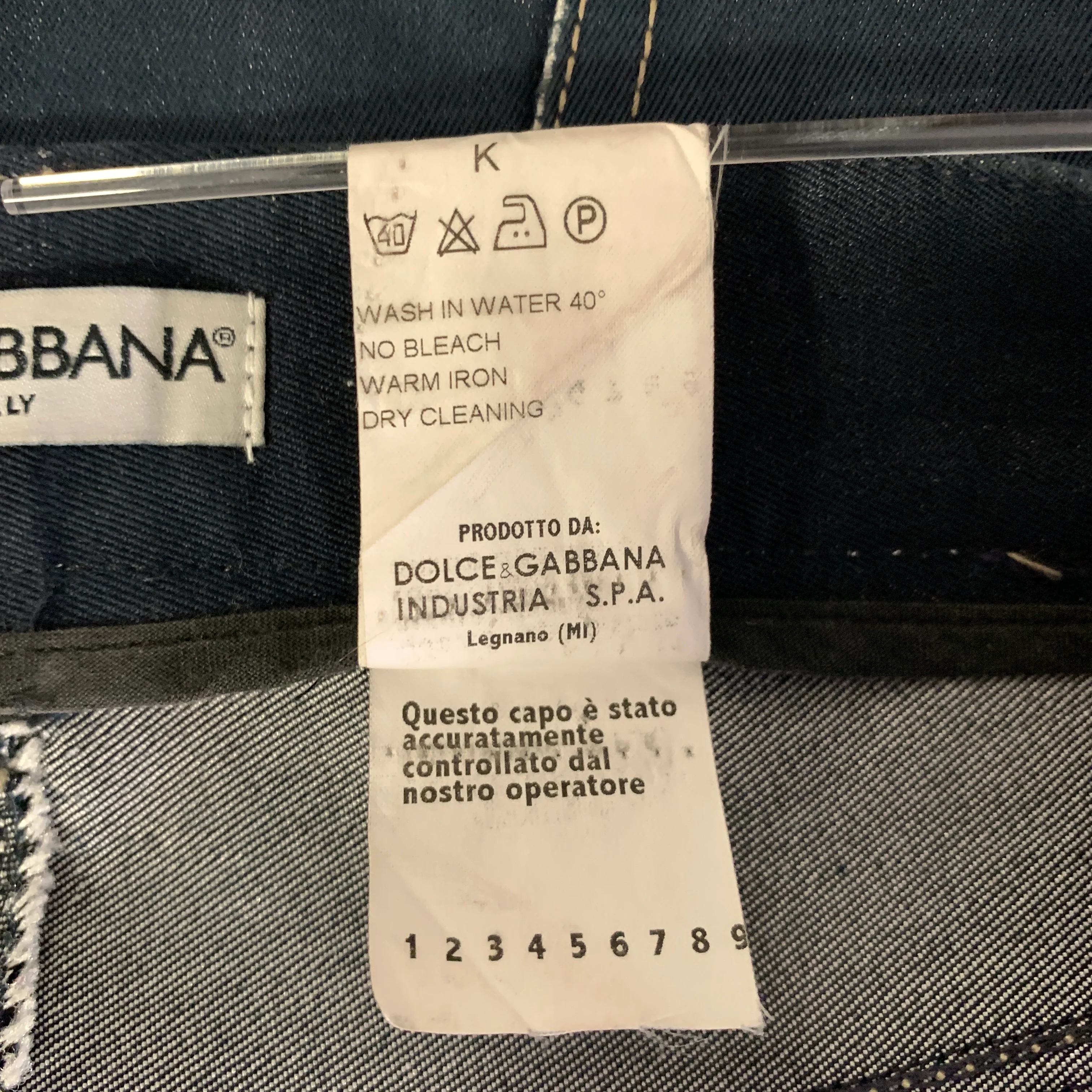 DOLCE & GABBANA Size 30 Navy Indigo Cotton Contrast Stitch Jeans - Image 7