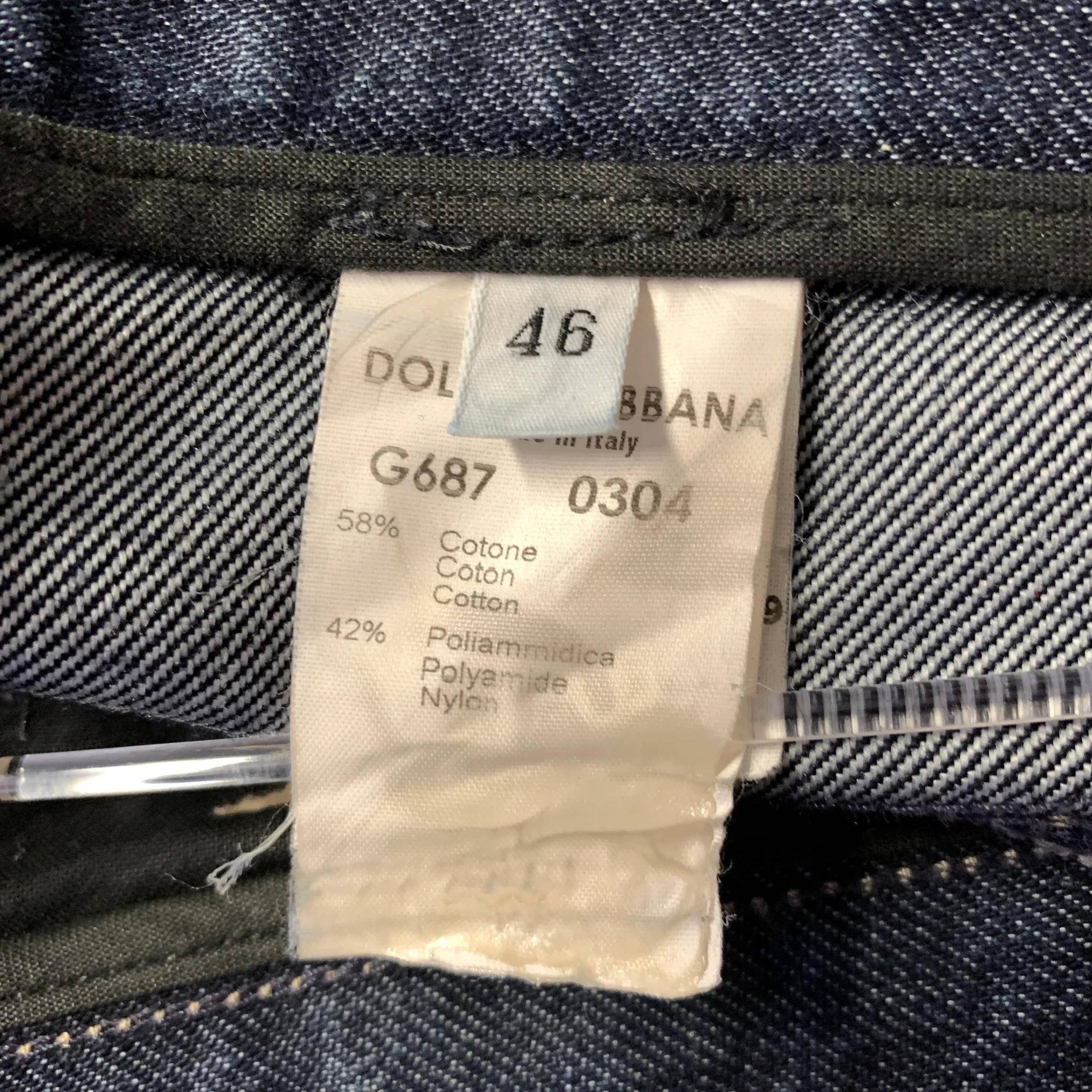 DOLCE & GABBANA Size 30 Navy Indigo Denim Slim Jeans - Image 5