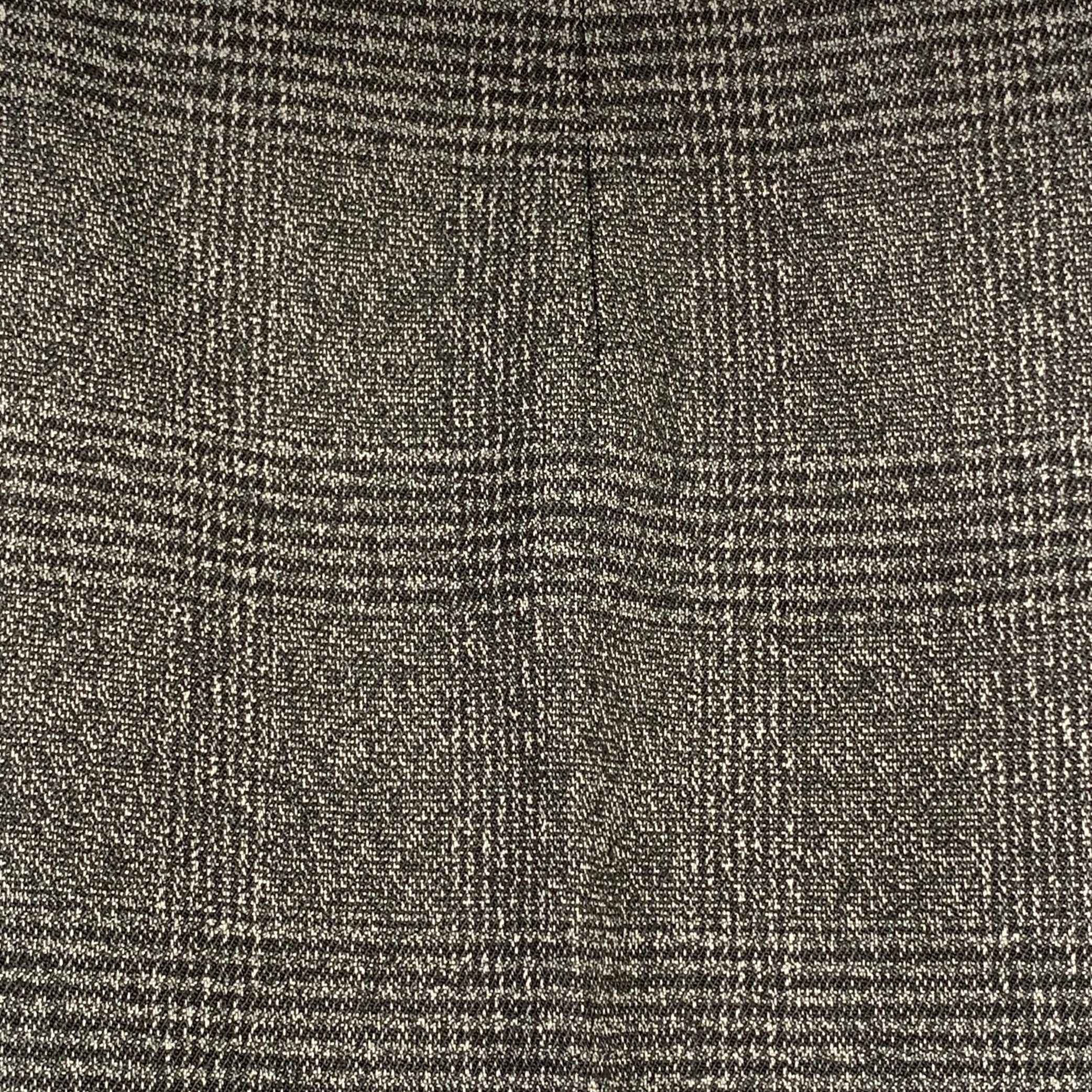 DOLCE & GABBANA Size 34 Grey Glenplaid Polyester Blend Tapered Zip Fly Dress Pants - Image 2