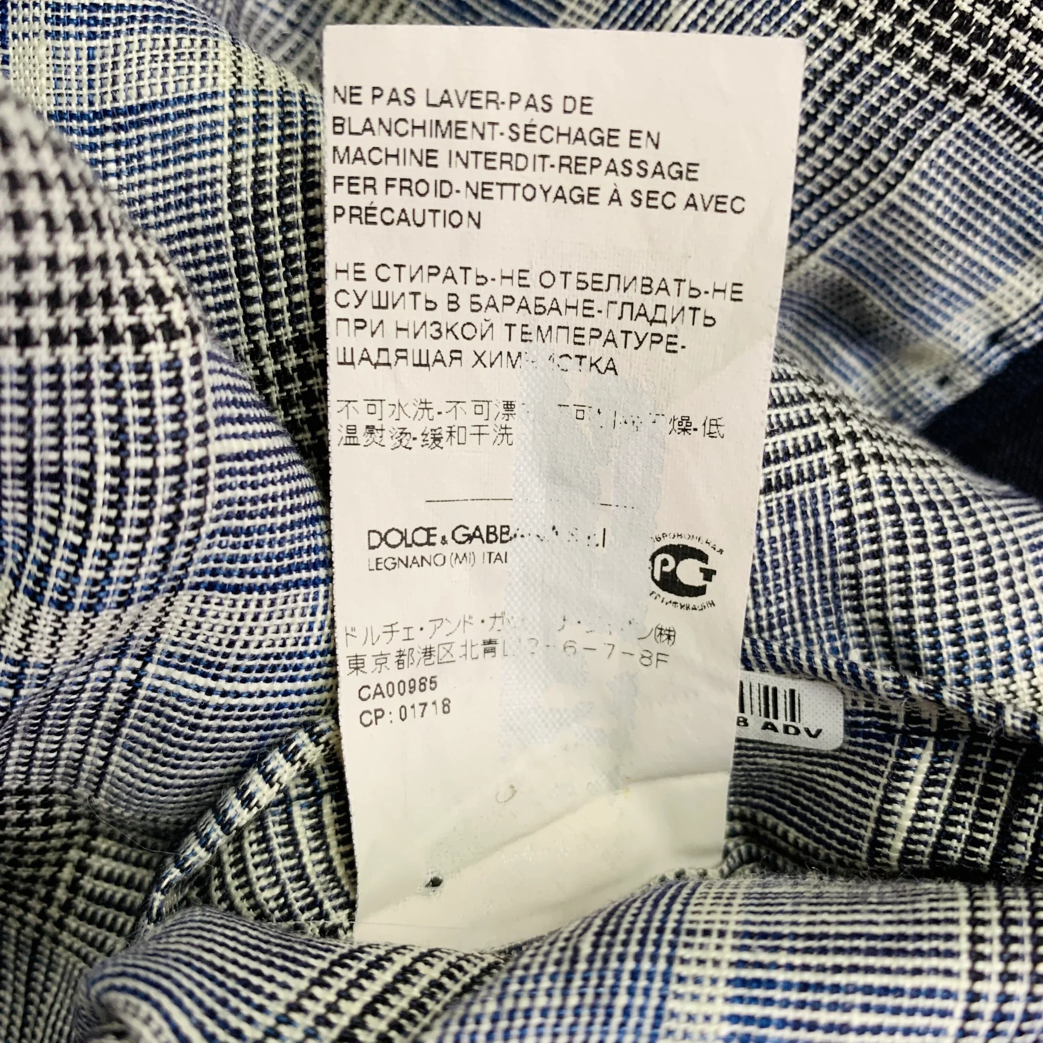DOLCE & GABBANA Size 36 Navy Linen Notch Lapel Jacket - Image 8