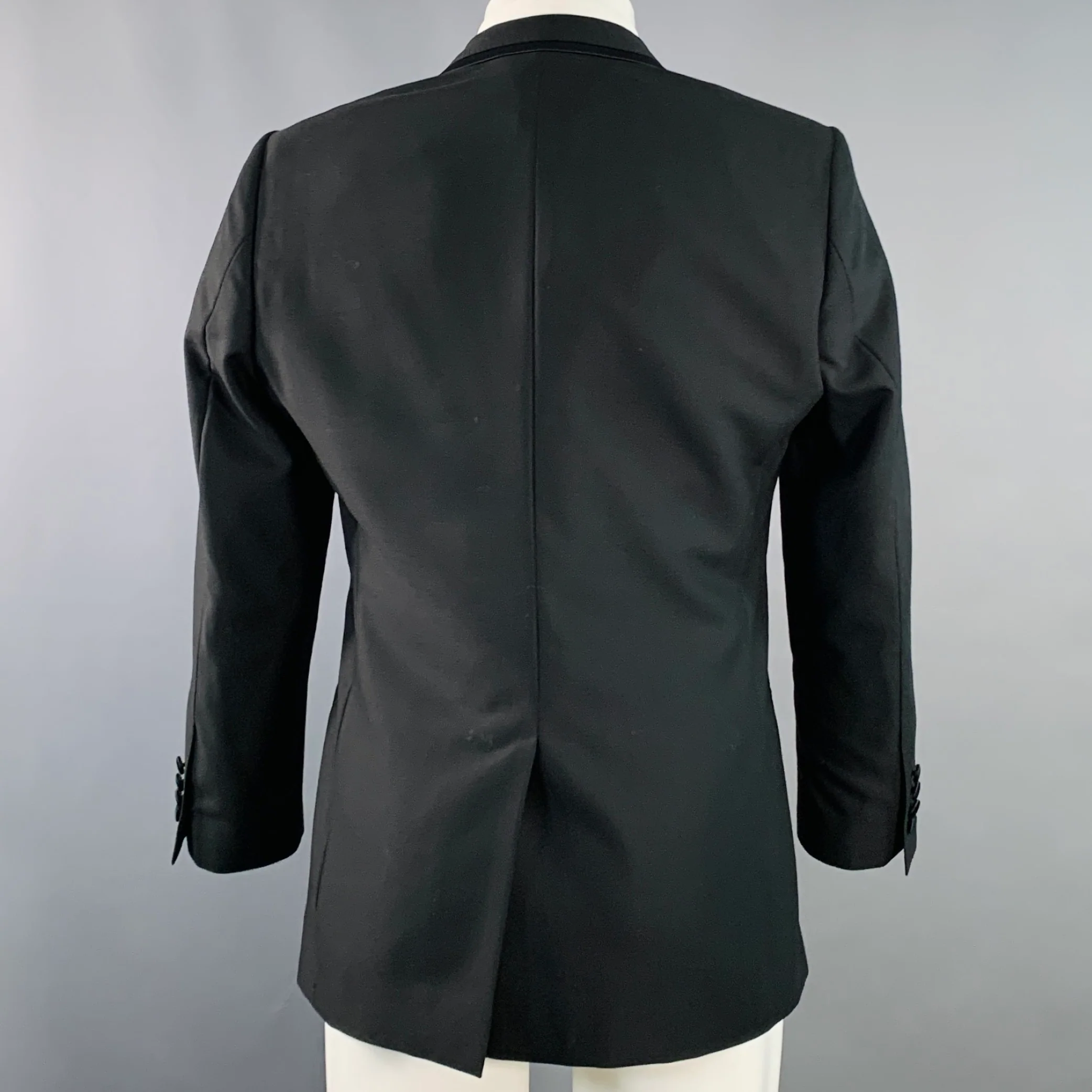 DOLCE & GABBANA Size 38 Regular Black Bee Applique Wool Blend Sport Coat - Image 5
