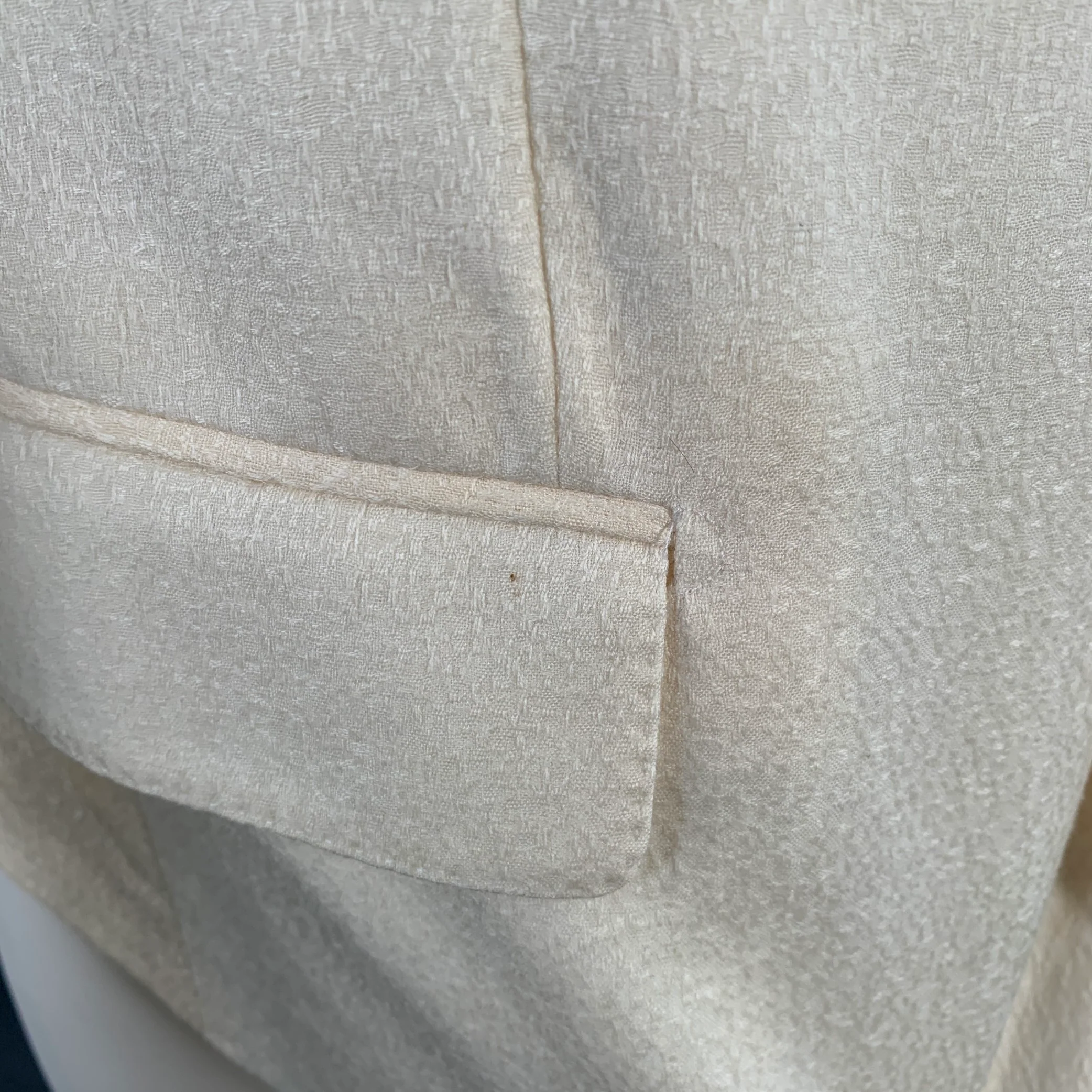 DOLCE & GABBANA Size 38 Regular Cream Textured Virgin Wool Sport Coat - Image 7