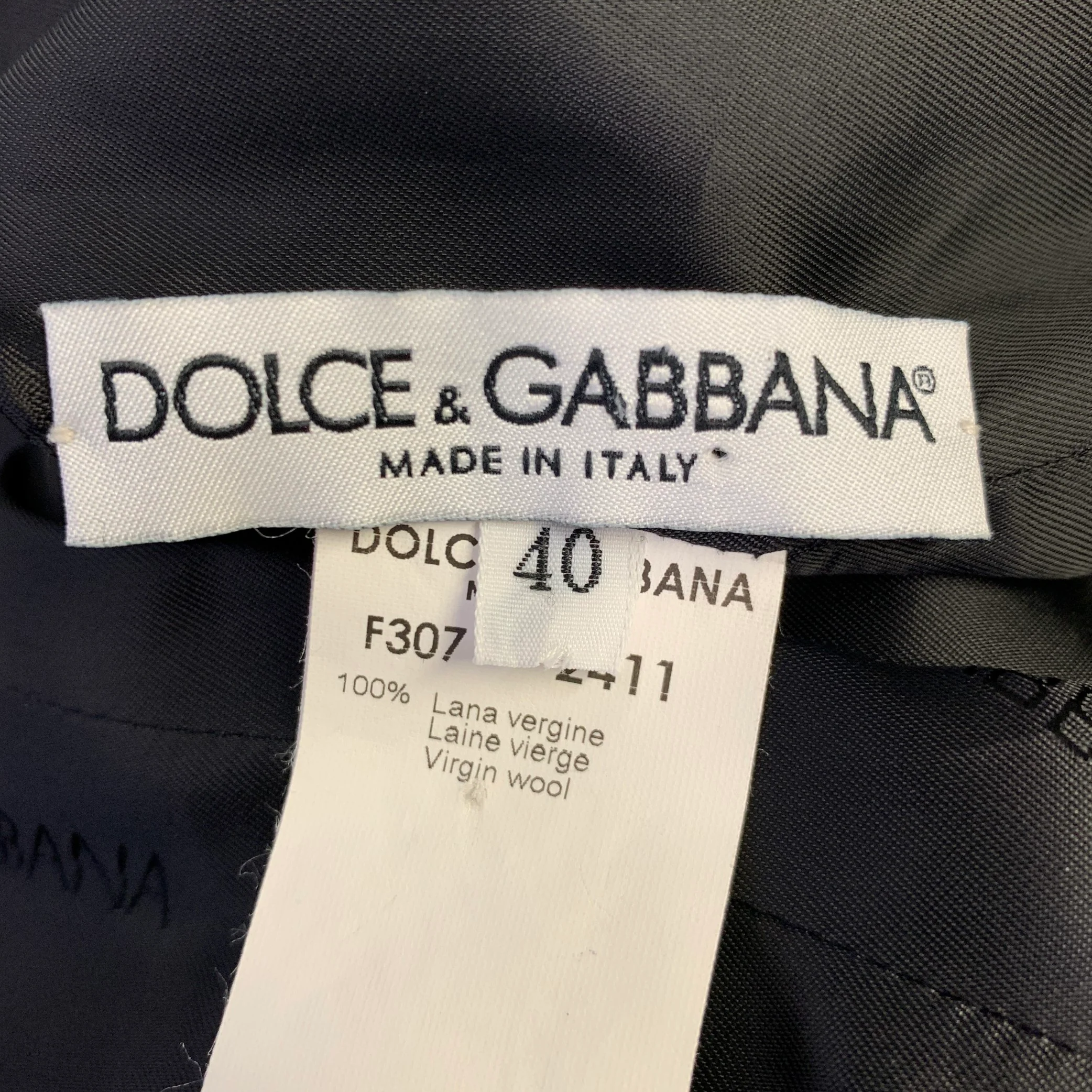 DOLCE & GABBANA Size 4 Black Virgin Wool Body-Con Midi Dress - Image 5