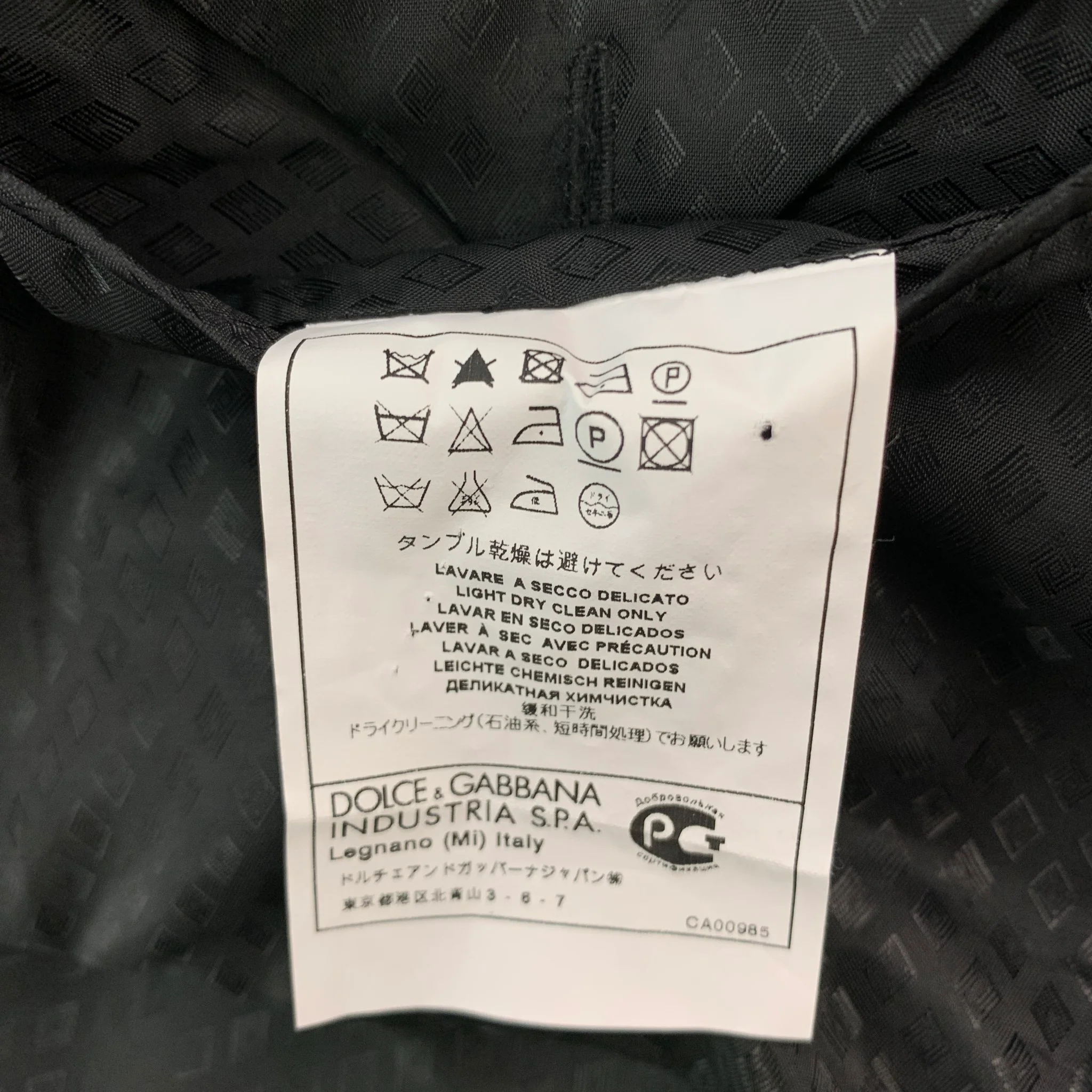 DOLCE & GABBANA Size 42 Black Cotton Blend Peak Lapel Sport Coat - Image 6