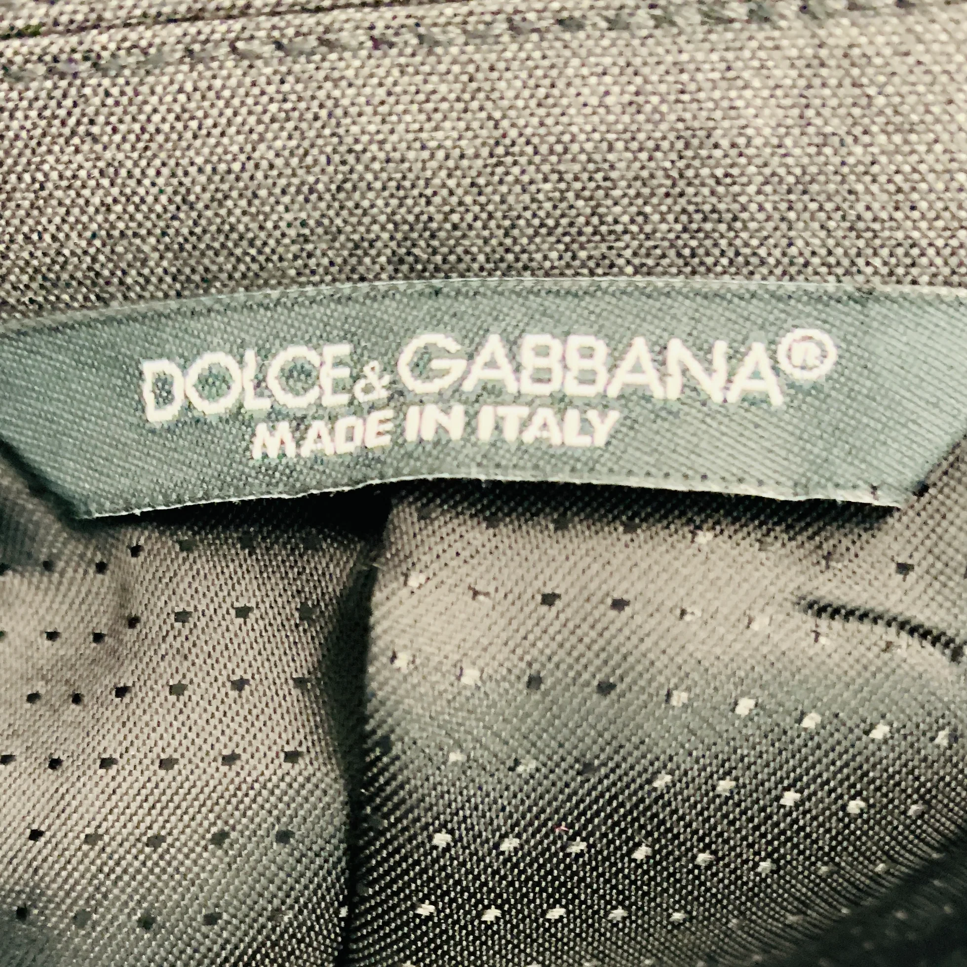 DOLCE & GABBANA Size 42 Black Grey Wool Blend Sport Coat - Image 10