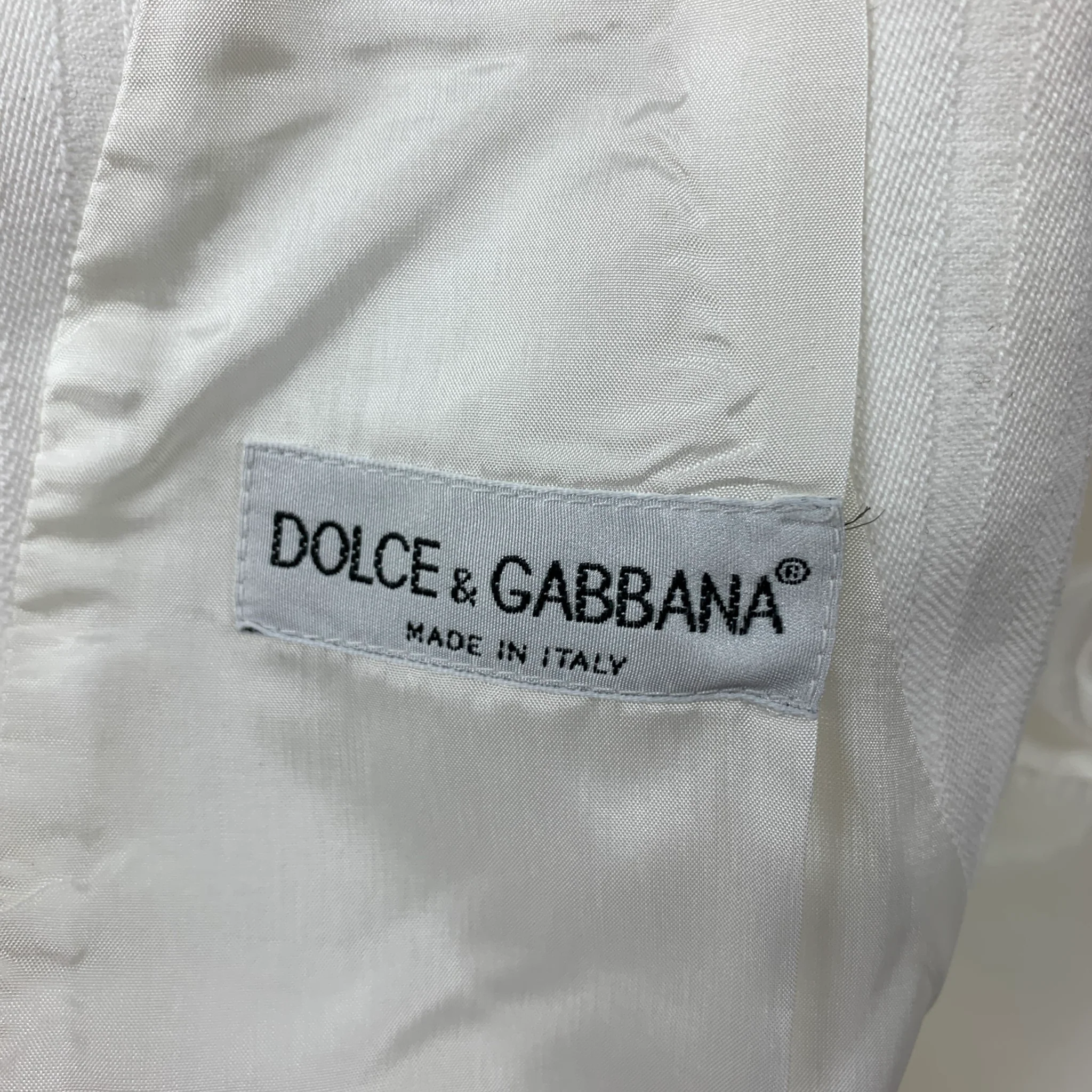 DOLCE & GABBANA Size 42 White Embroidery Cotton Buttoned Vest - Image 4