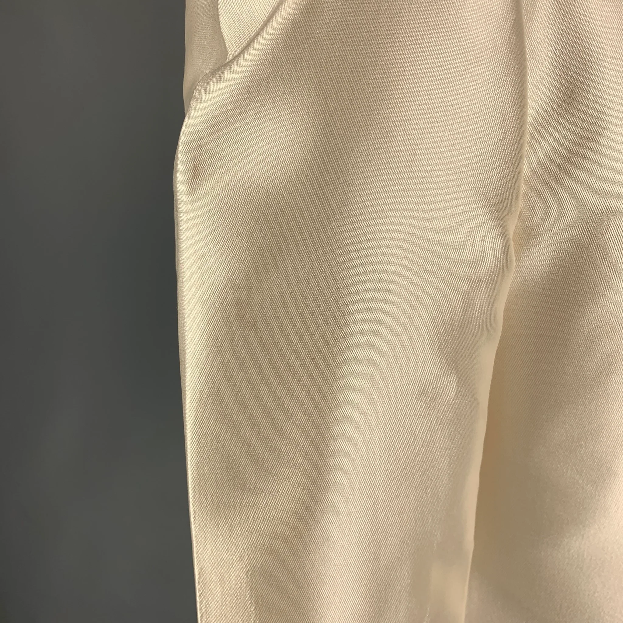 DOLCE & GABBANA Size 44 Regular Beige Black Silk Blend Sport Coat - Image 6
