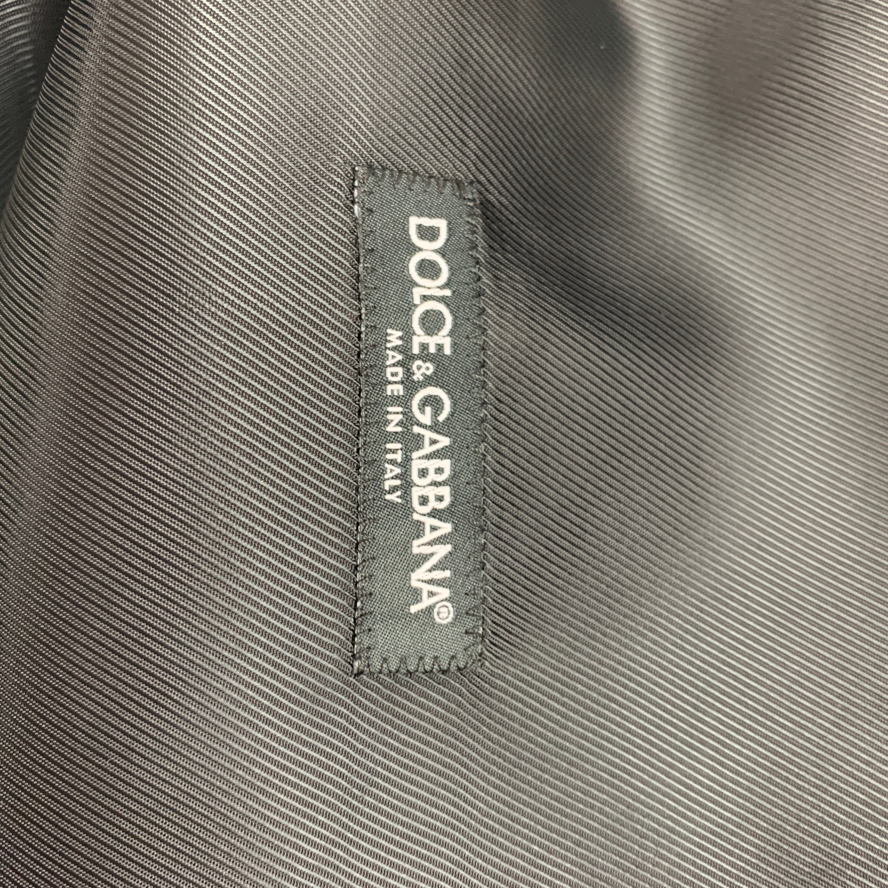 DOLCE & GABBANA Size XL Black Viscose Blend Buttoned Vest - Image 5