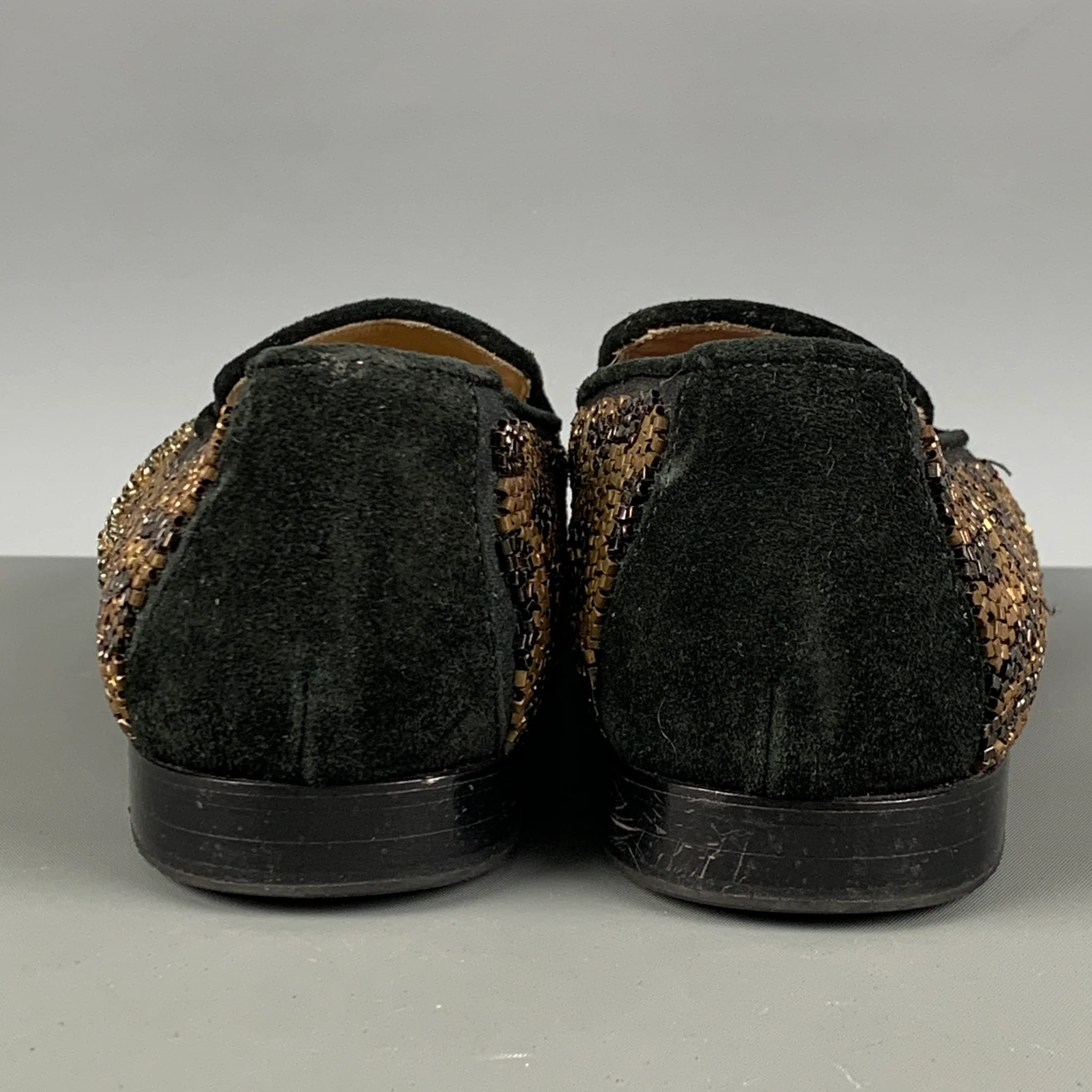 DONALD J PLINER Size 8.5 Black Gold Slip On Flats - Image 3