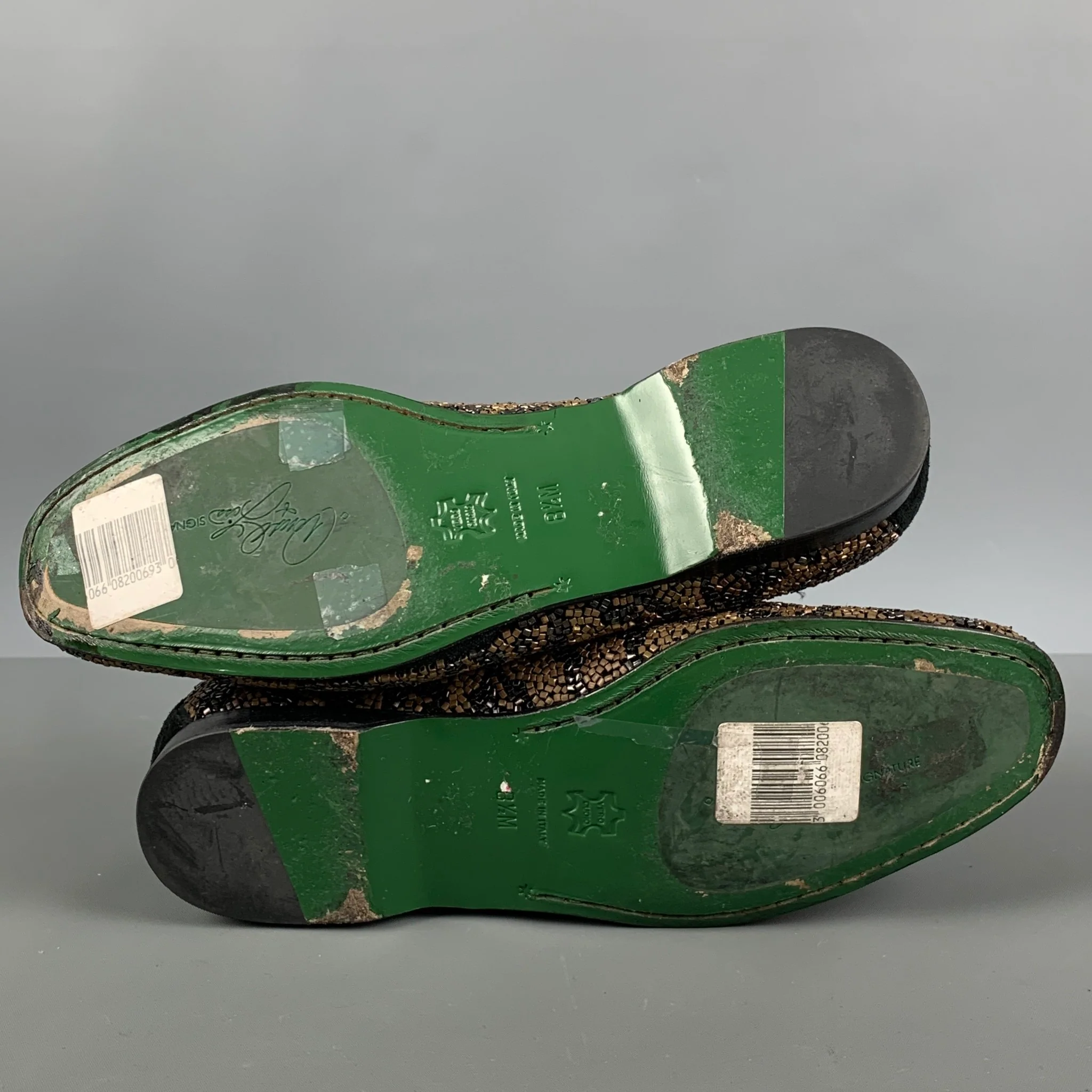 DONALD J PLINER Size 8.5 Black Gold Slip On Flats - Image 6
