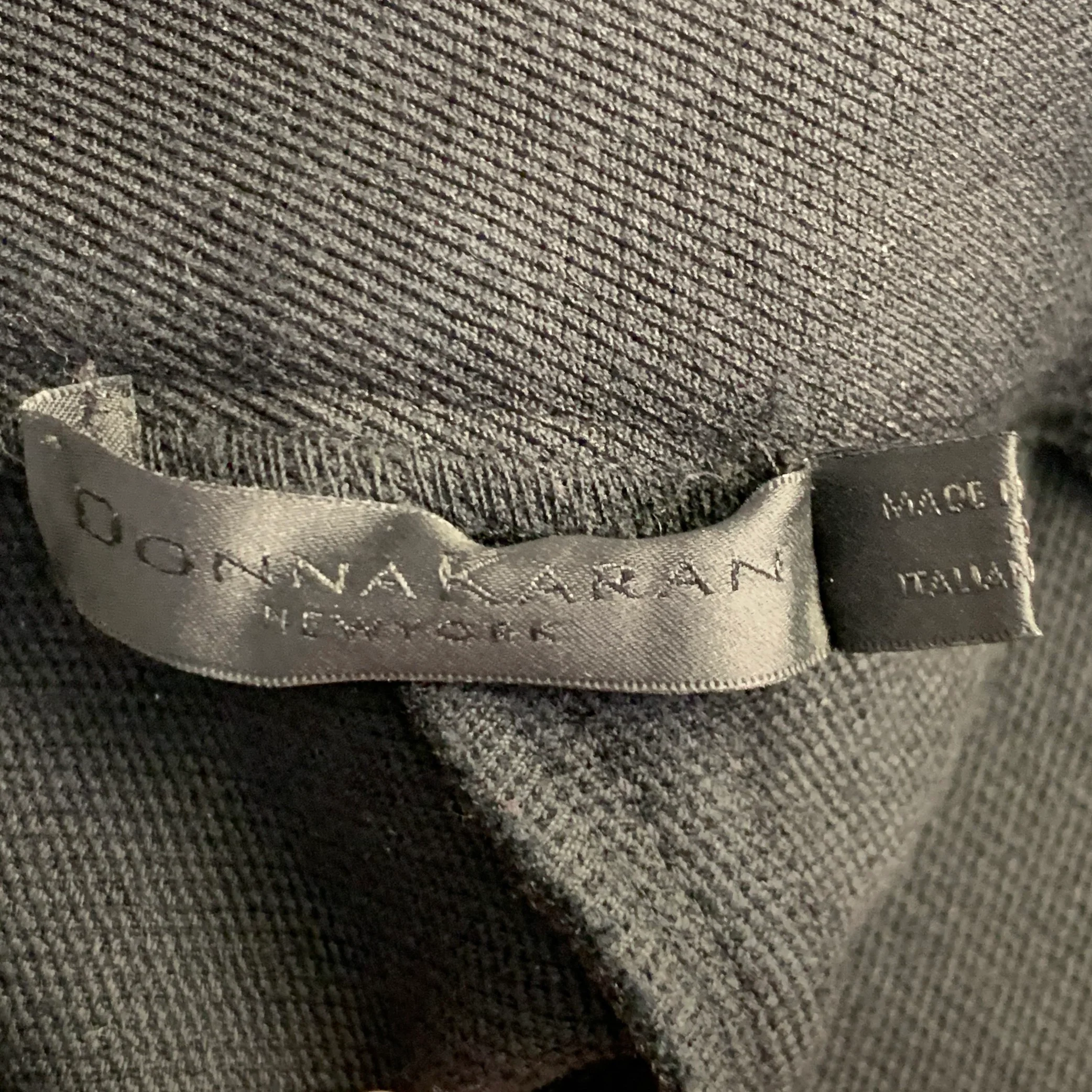 DONNA KARAN Size 10 Black Cotton Blend Fitted Casual Pants - Image 4