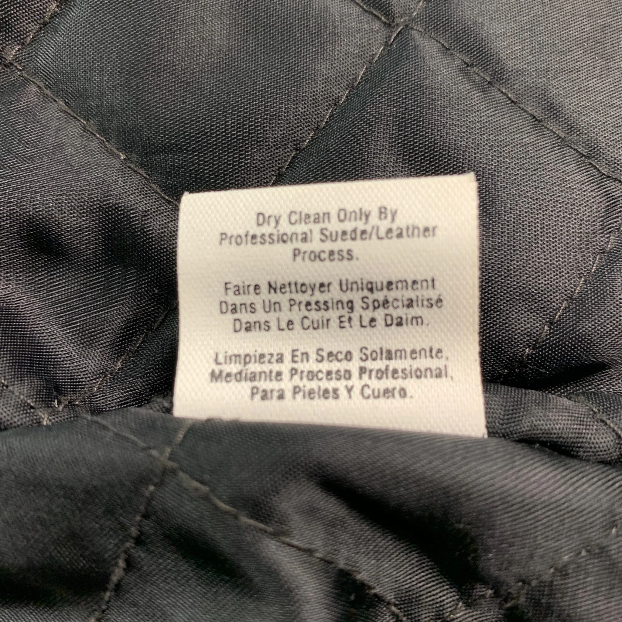 DONNA KARAN Size S Black Solid Leather Zip Up Jacket - Image 6