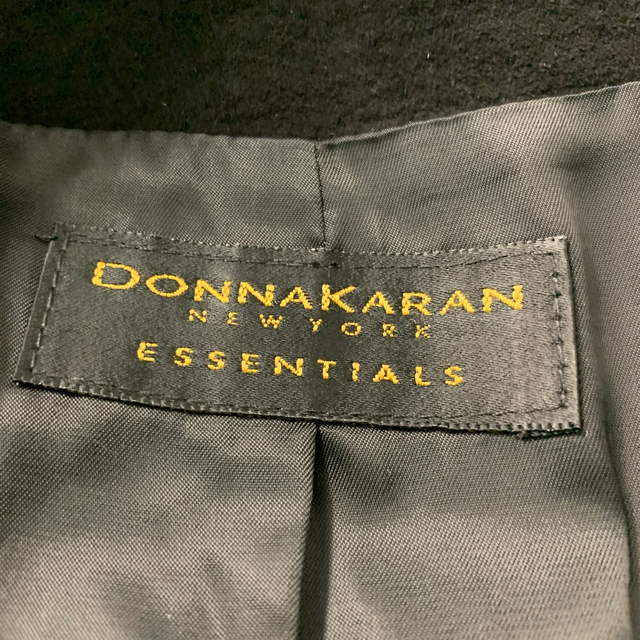DONNA KARAN Size S Black Zip Up Vest - Image 5