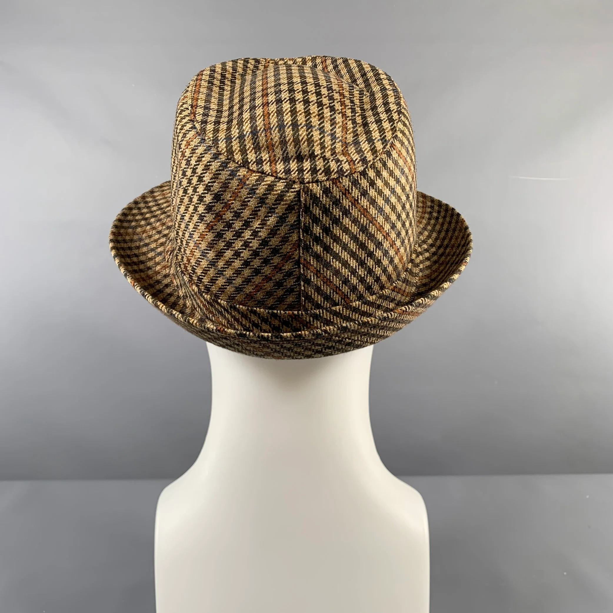 DORMEUIL Size 59 Beige Brown Handstood Wool Hats - Image 4