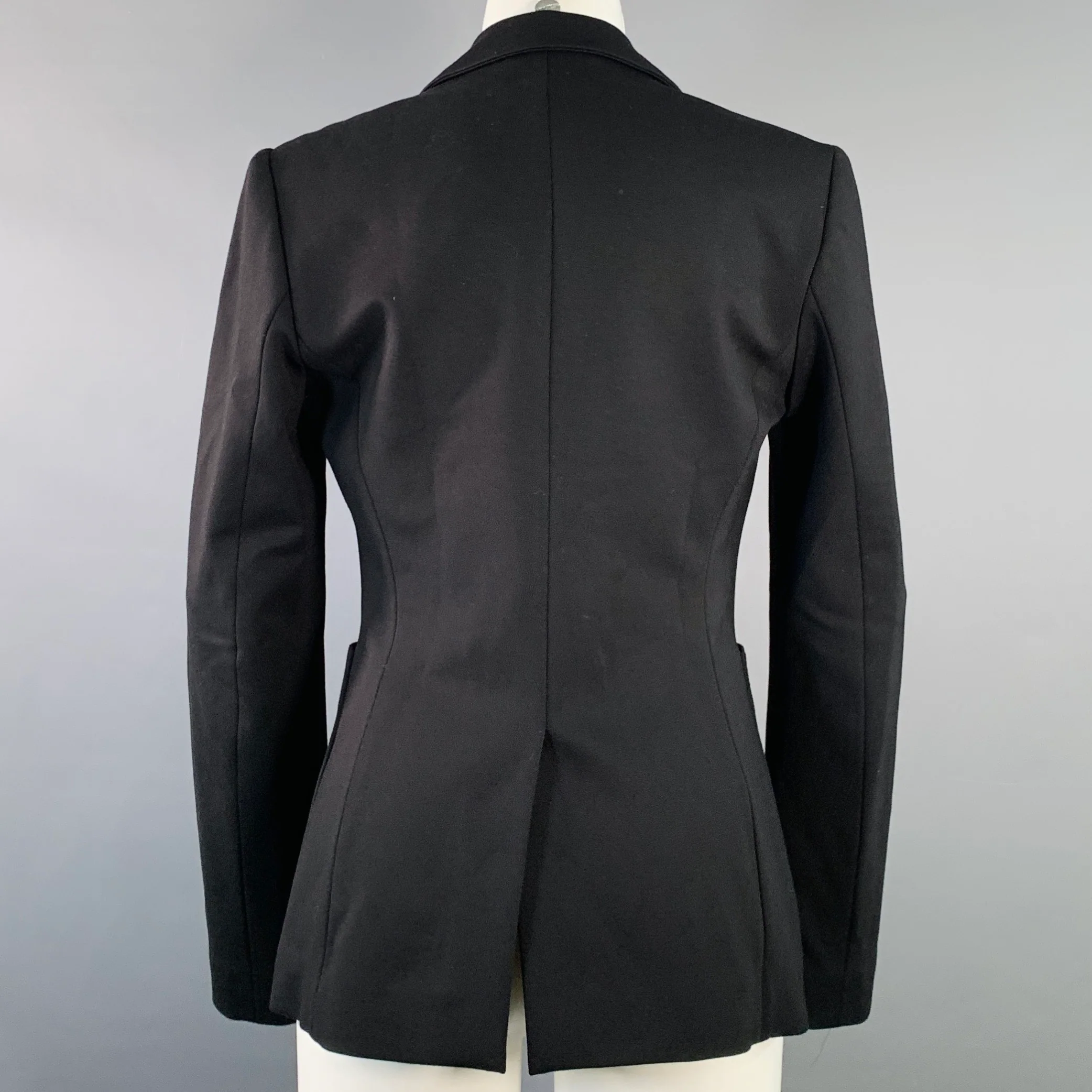 DOROTHEE SCHUMACHER Size 2 Black Viscose Blend Jacket Blazer - Image 3