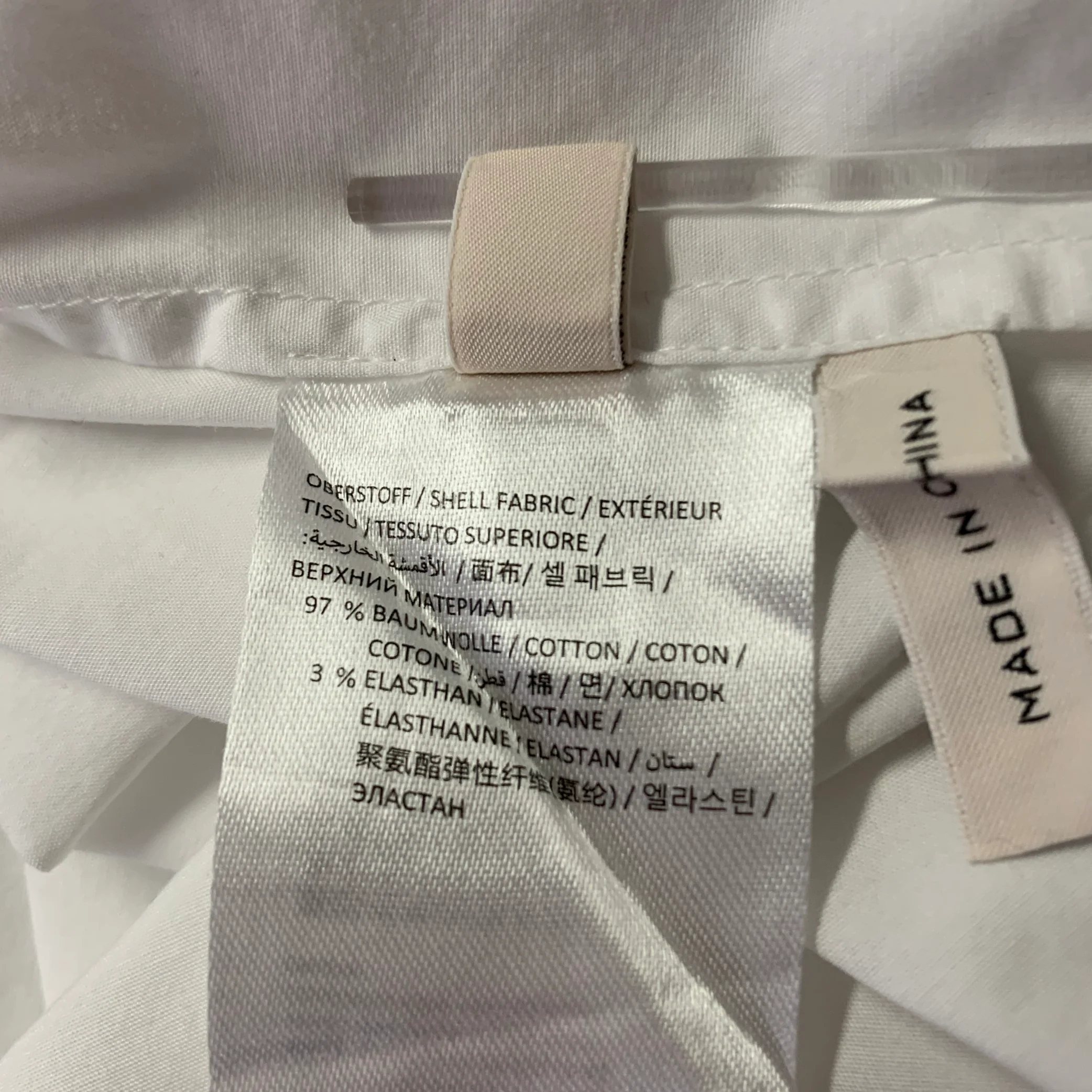 DOROTHEE SCHUMACHER Size 2 White Cotton Blend Shirt - Image 6