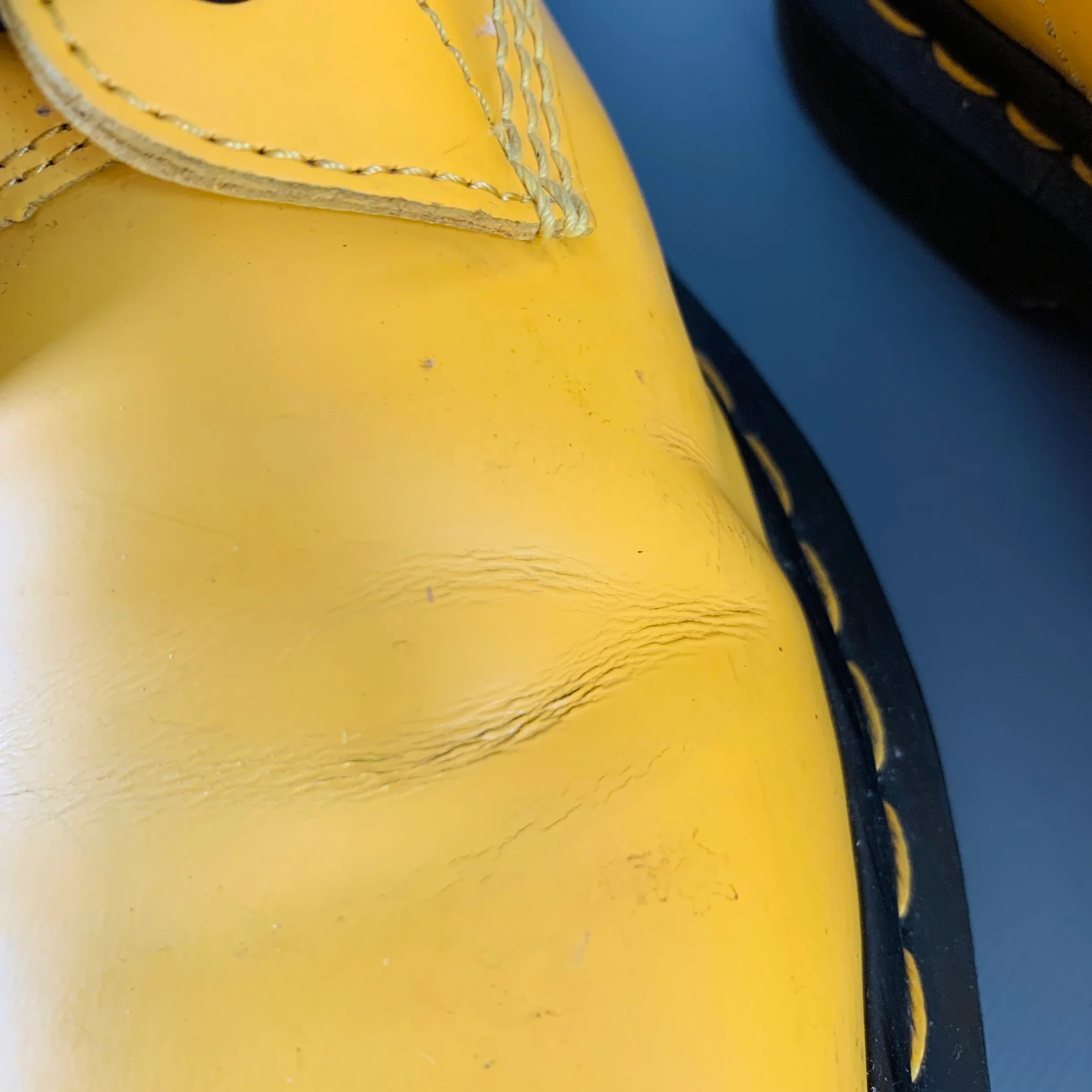 DR. MARTENS Size 8 Yellow Leather Lace-Up Boots - Image 10