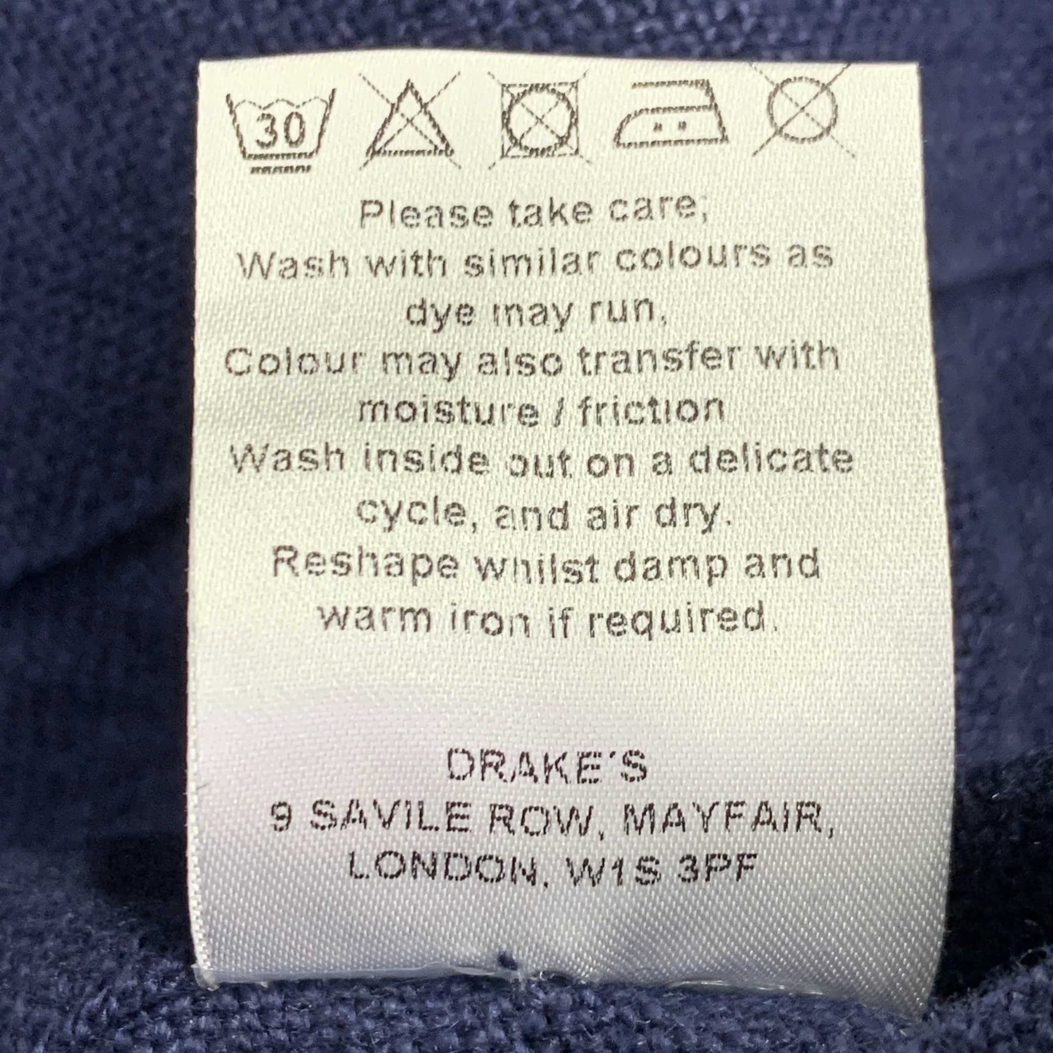 DRAKES LONDON Size L Navy Linen Chore Jacket - Image 6