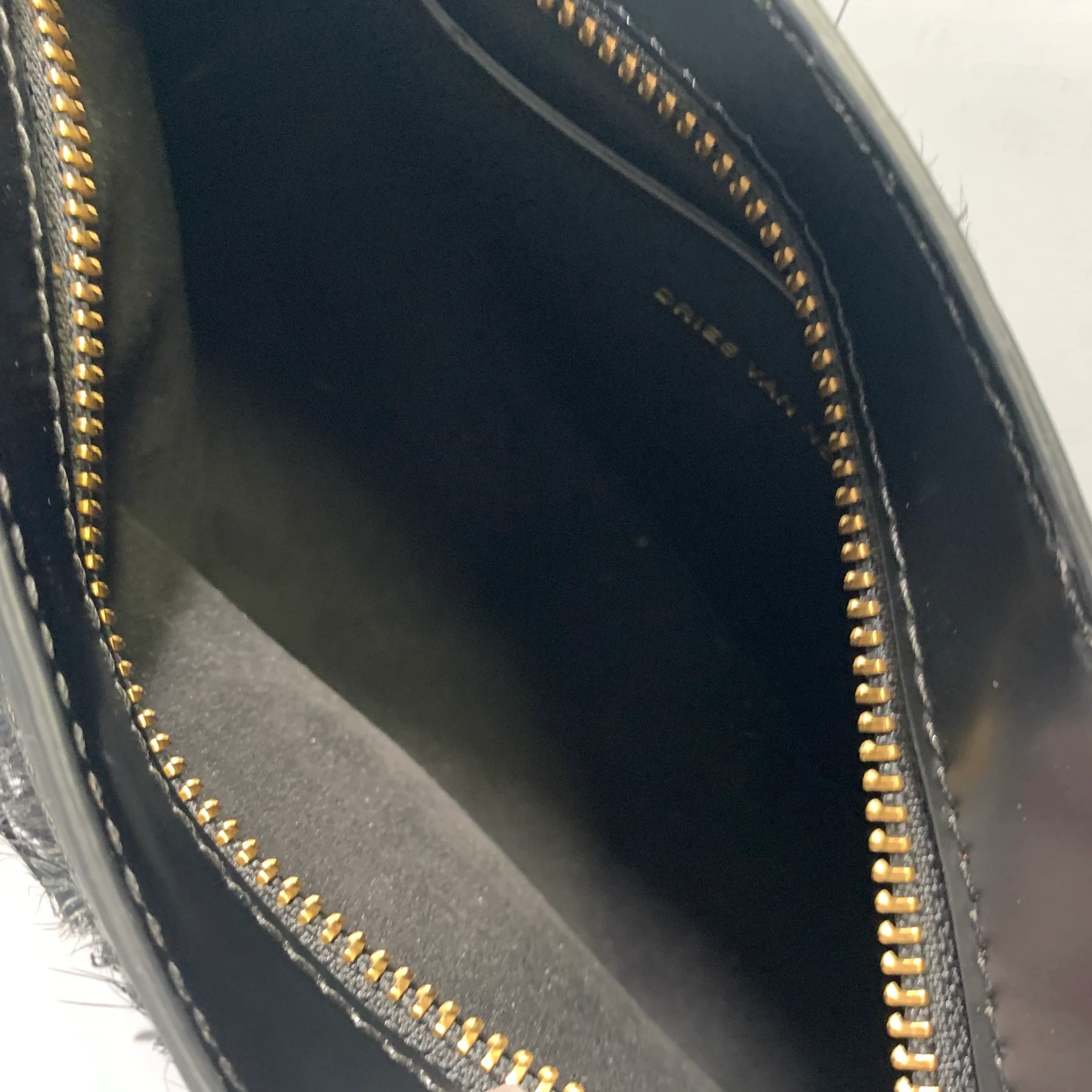 DRIES VAN NOTEN Black Feather Clutch Handbag - Image 6
