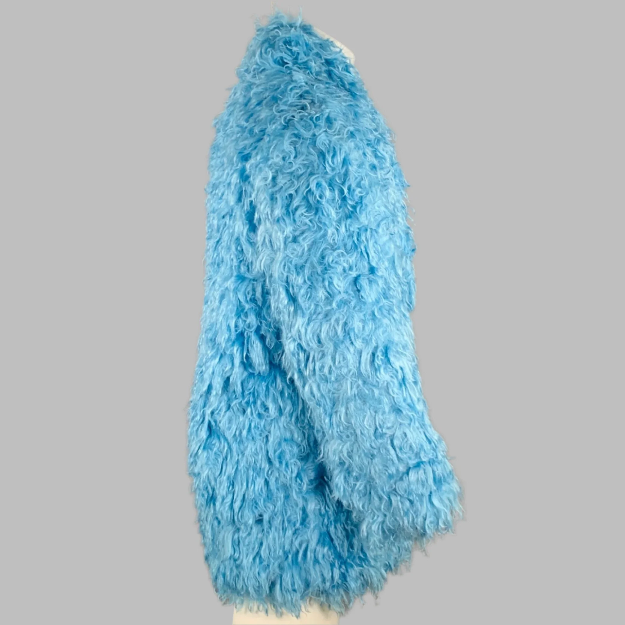 DRIES VAN NOTEN FW22 Size M Blue Textured Mohair Blend Coat - Image 2