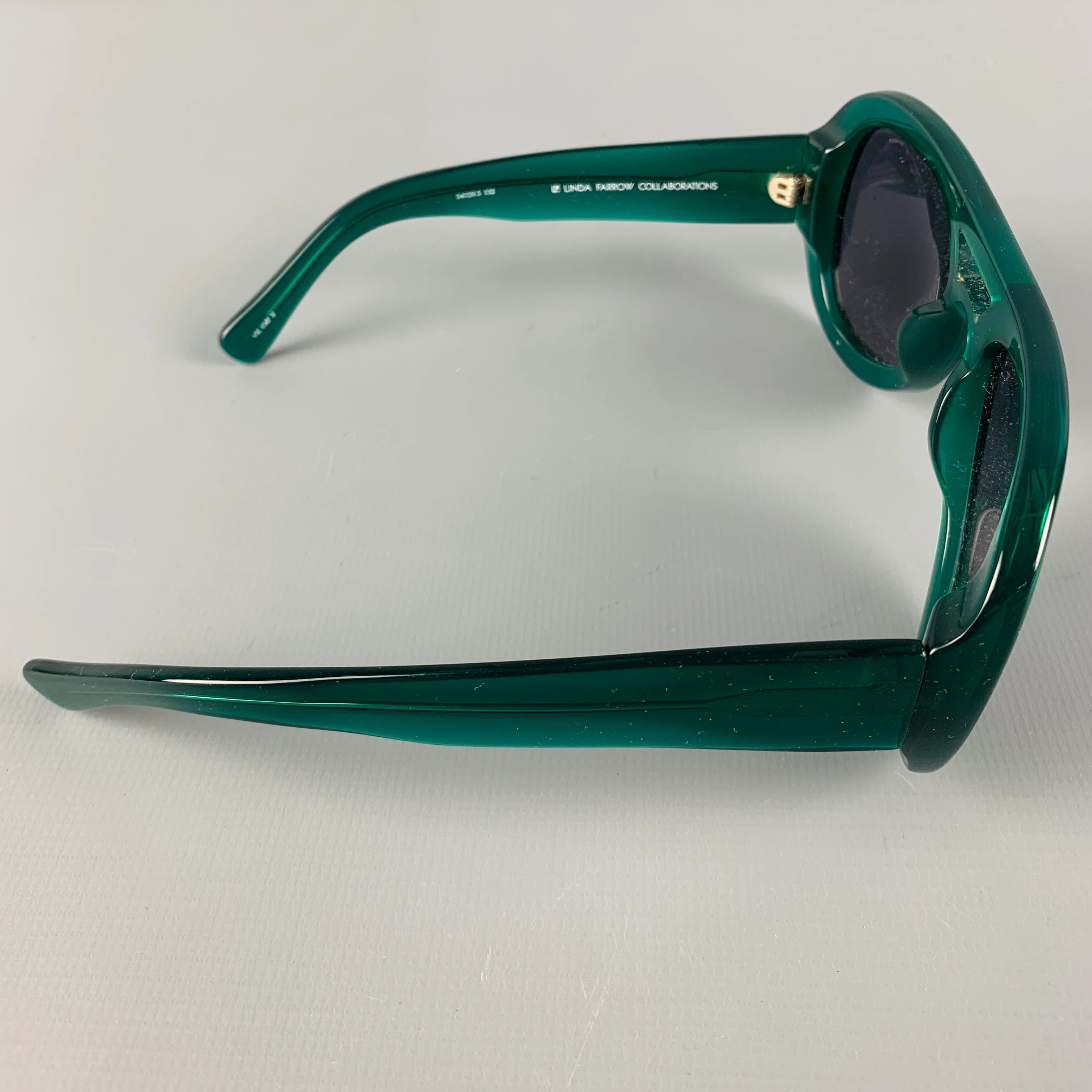 DRIES VAN NOTEN Green Grey Acetate Sunglasses - Image 2