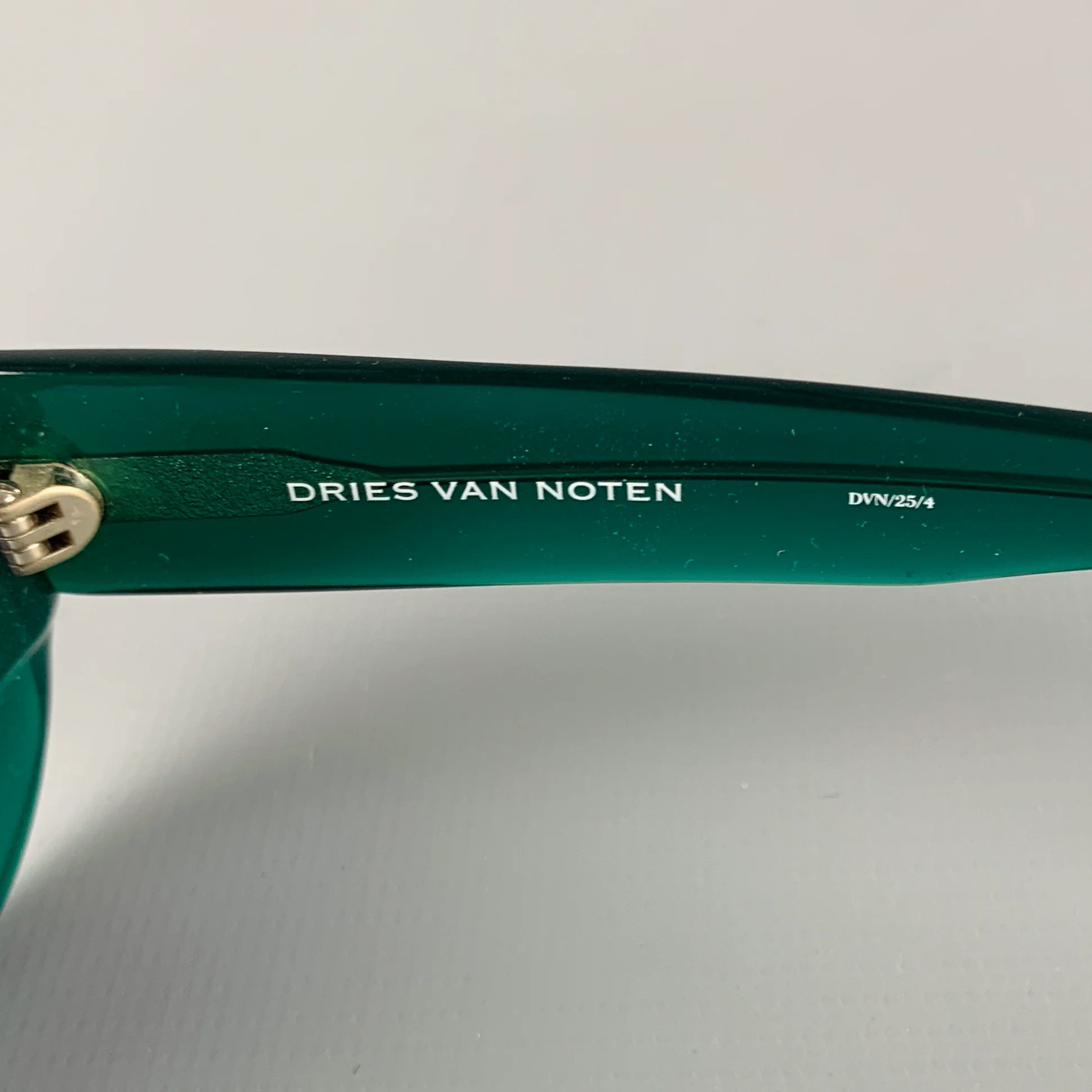 DRIES VAN NOTEN Green Grey Acetate Sunglasses - Image 5