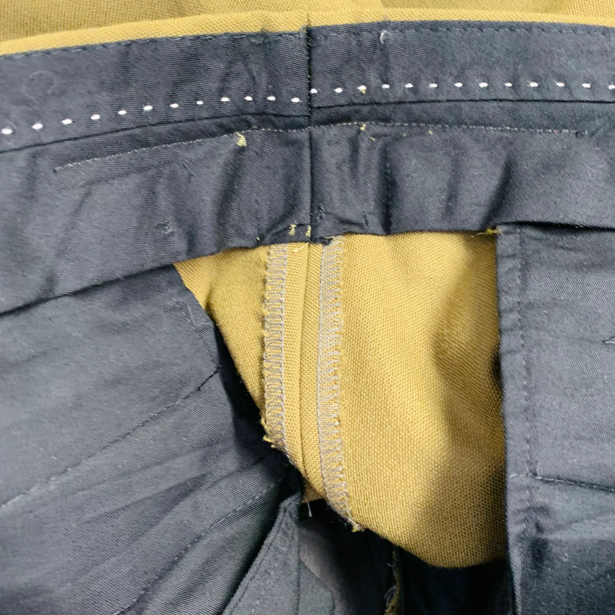 DRIES VAN NOTEN Size 32 Green Olive Polyester Wool Flat Front Dress Pants - Image 5