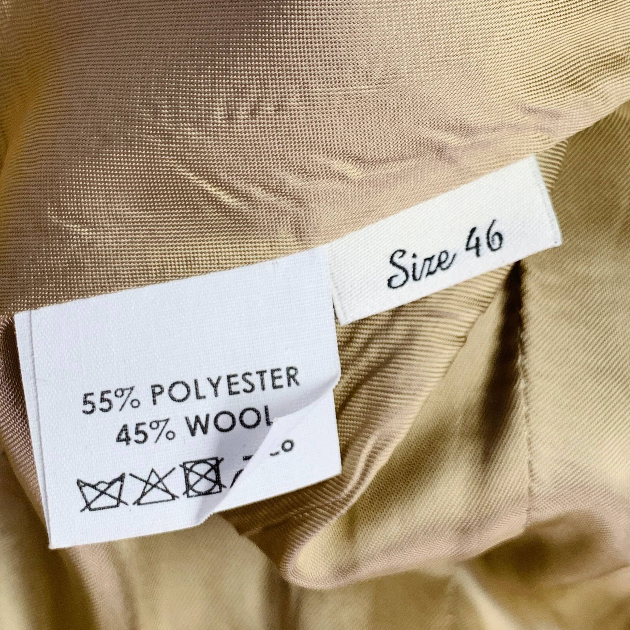 DRIES VAN NOTEN Size 36 Khaki Polyester Wool Single Breasted Sport Coat - Image 9