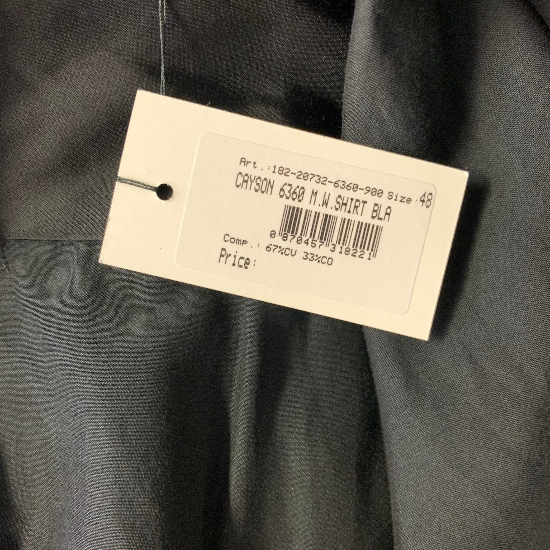DRIES VAN NOTEN Size 38 Black White Piping Viscose Cotton Long Sleeve Shirt - Image 5