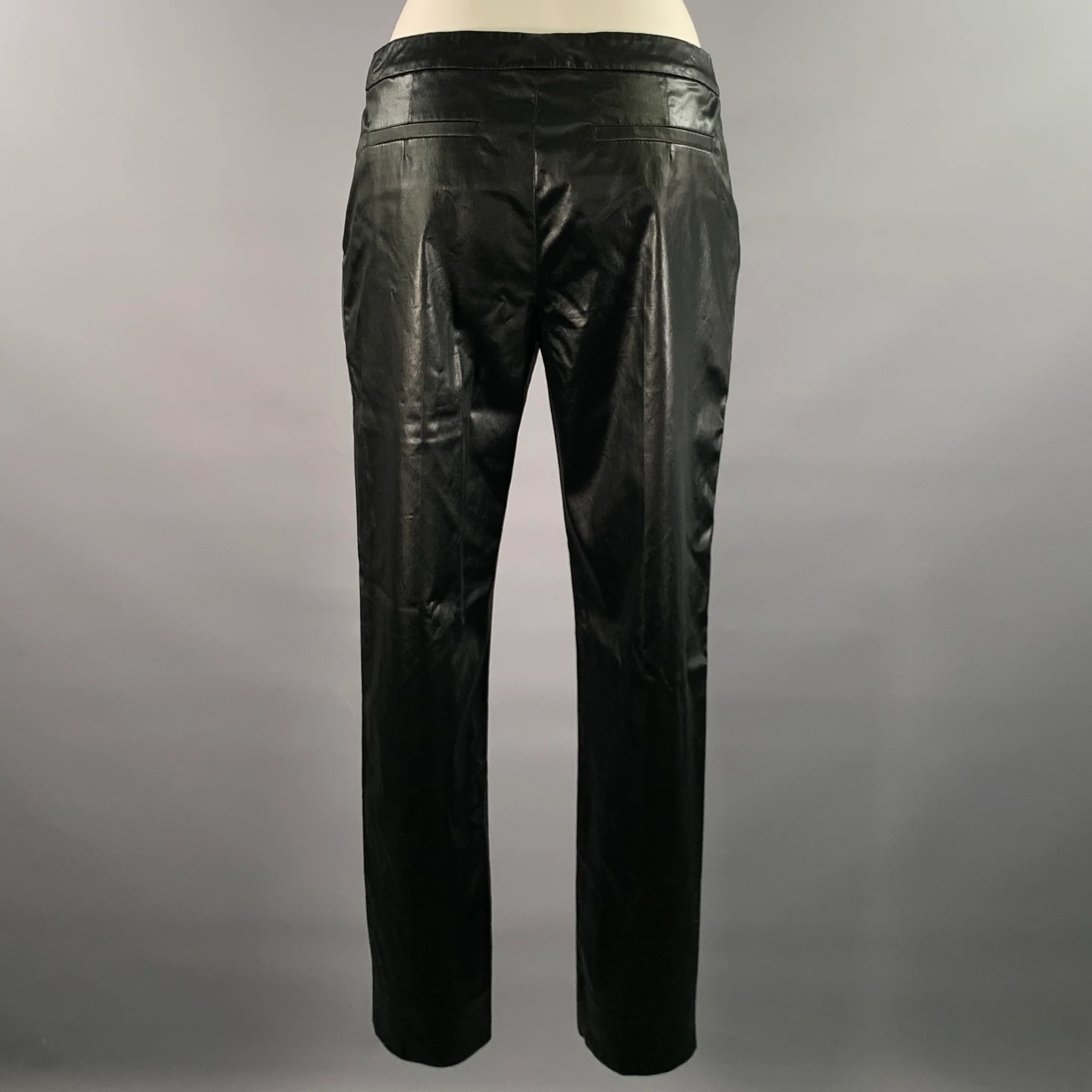 DRIES VAN NOTEN Size 4 Black Acetate Blend Low Rise Pants