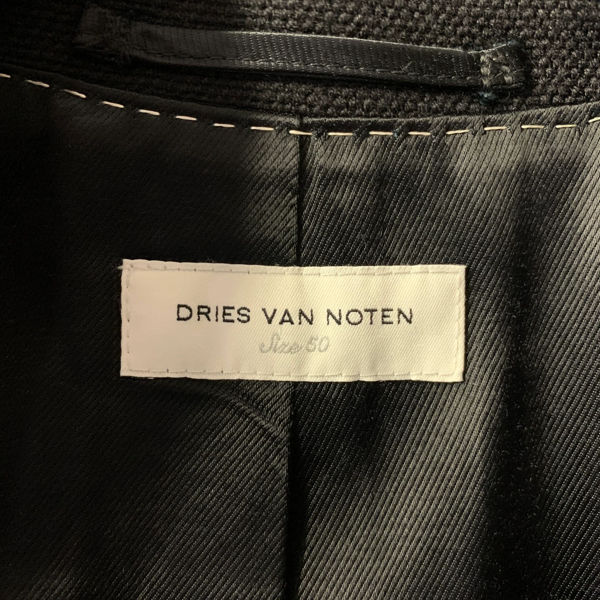 DRIES VAN NOTEN Size 40 Black Cotton Wool Hidden Placket Coat - Image 5