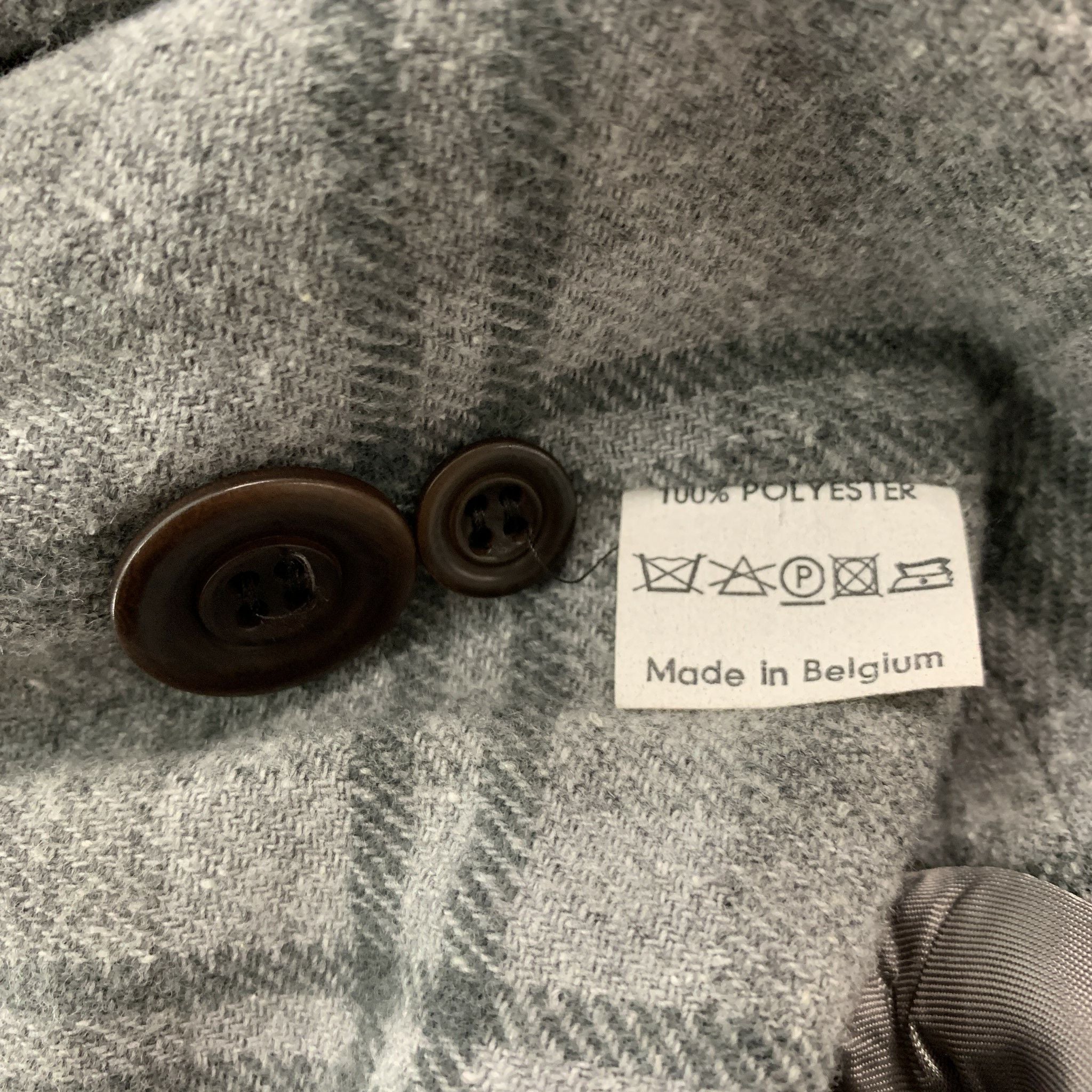 DRIES VAN NOTEN Size 42 Brown Taupe Glenplaid Polyester Coat - Image 8