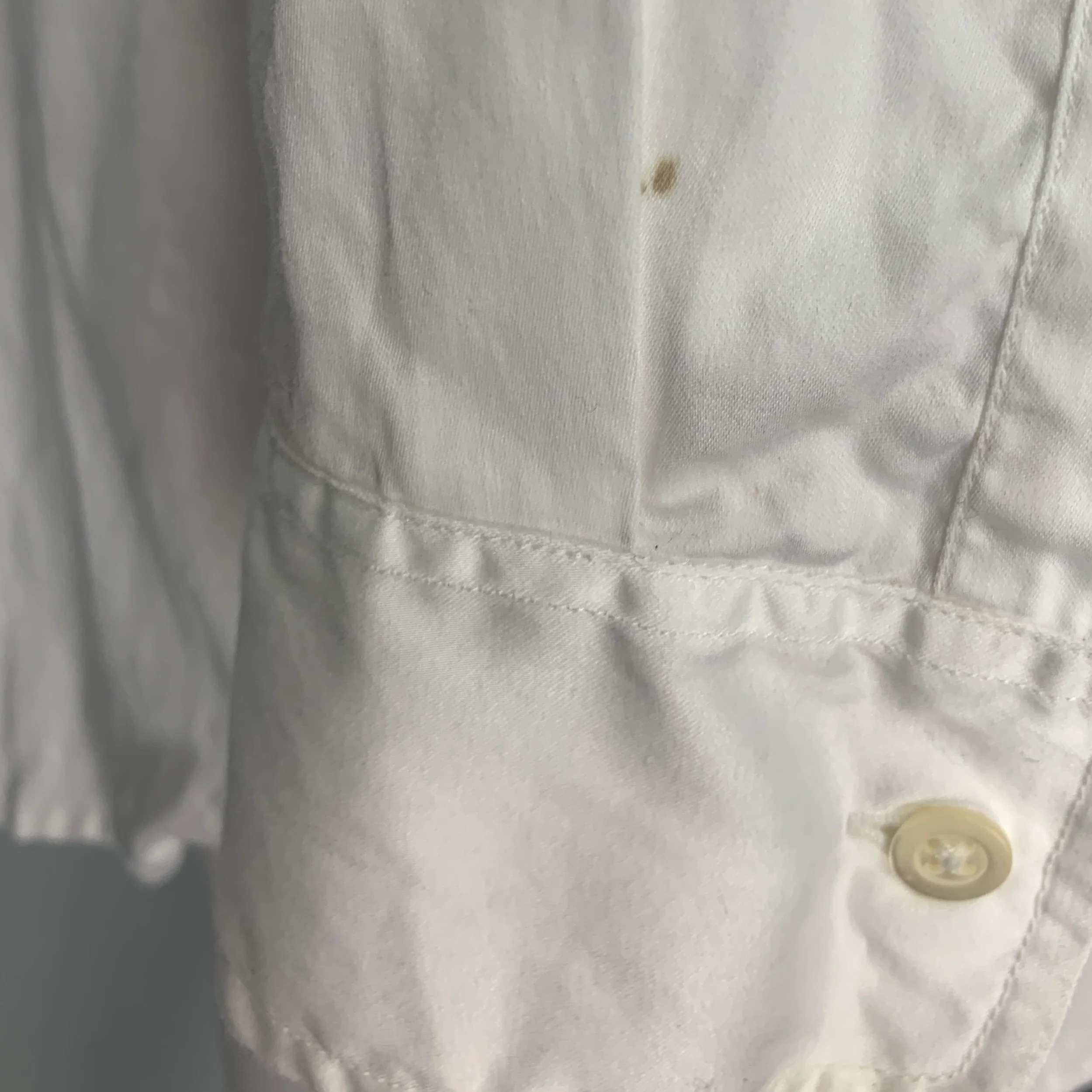 DRIES VAN NOTEN Size 6 White Silver Cotton Blouse Casual Top - Image 5