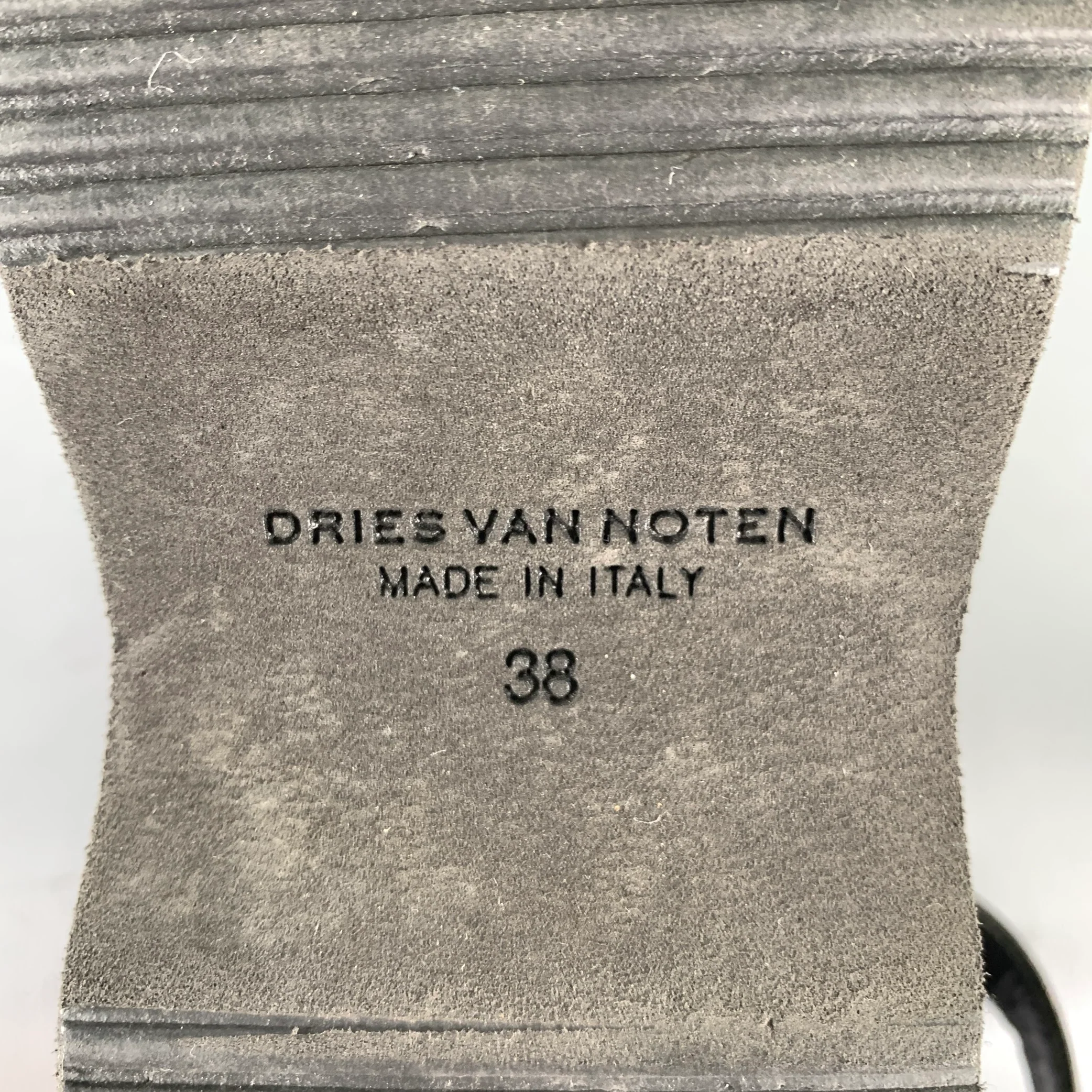 DRIES VAN NOTEN Size 8 Black Brown Leather Sandals - Image 7