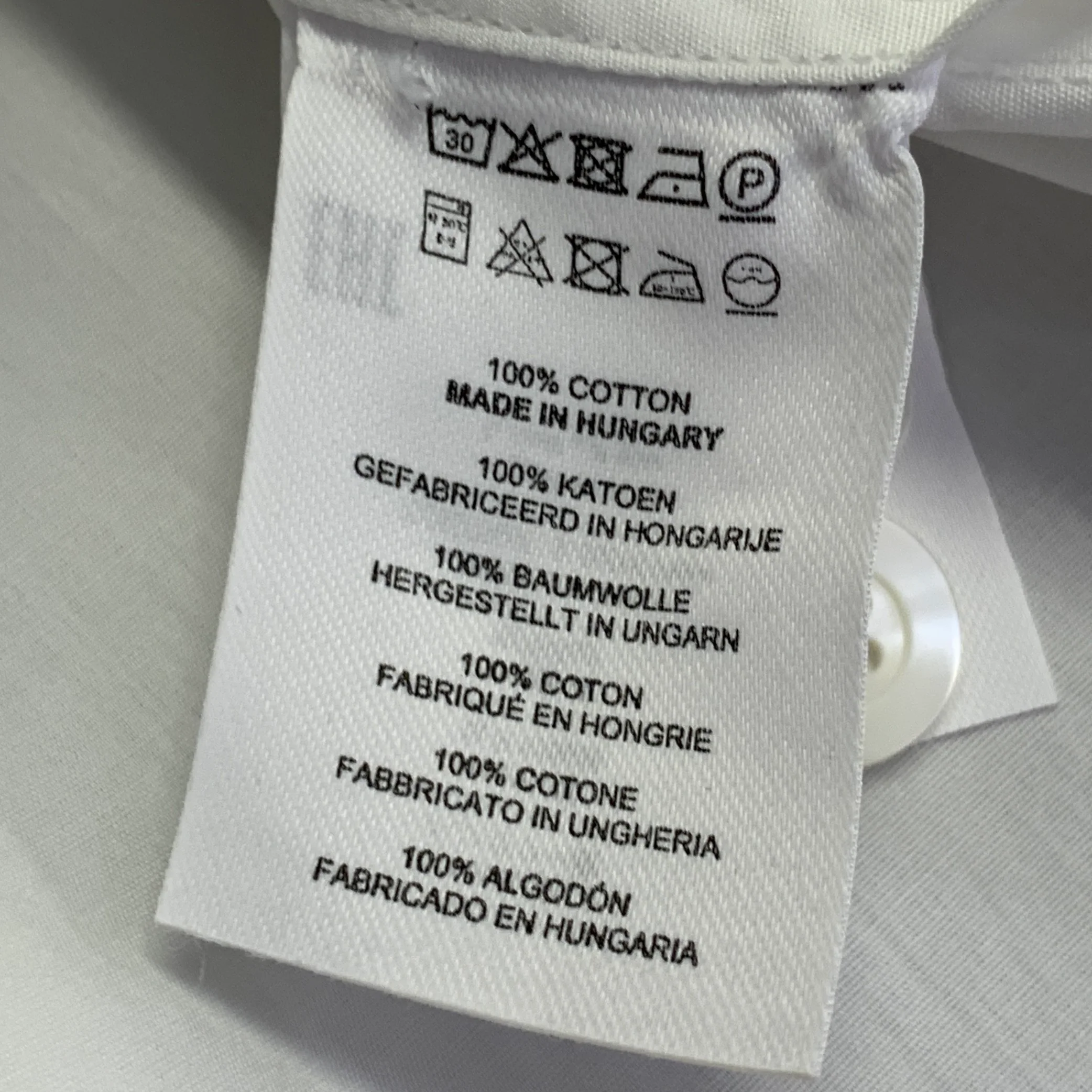 DRIES VAN NOTEN Size L White Cotton Double Layered Long Sleeve Shirt - Image 5