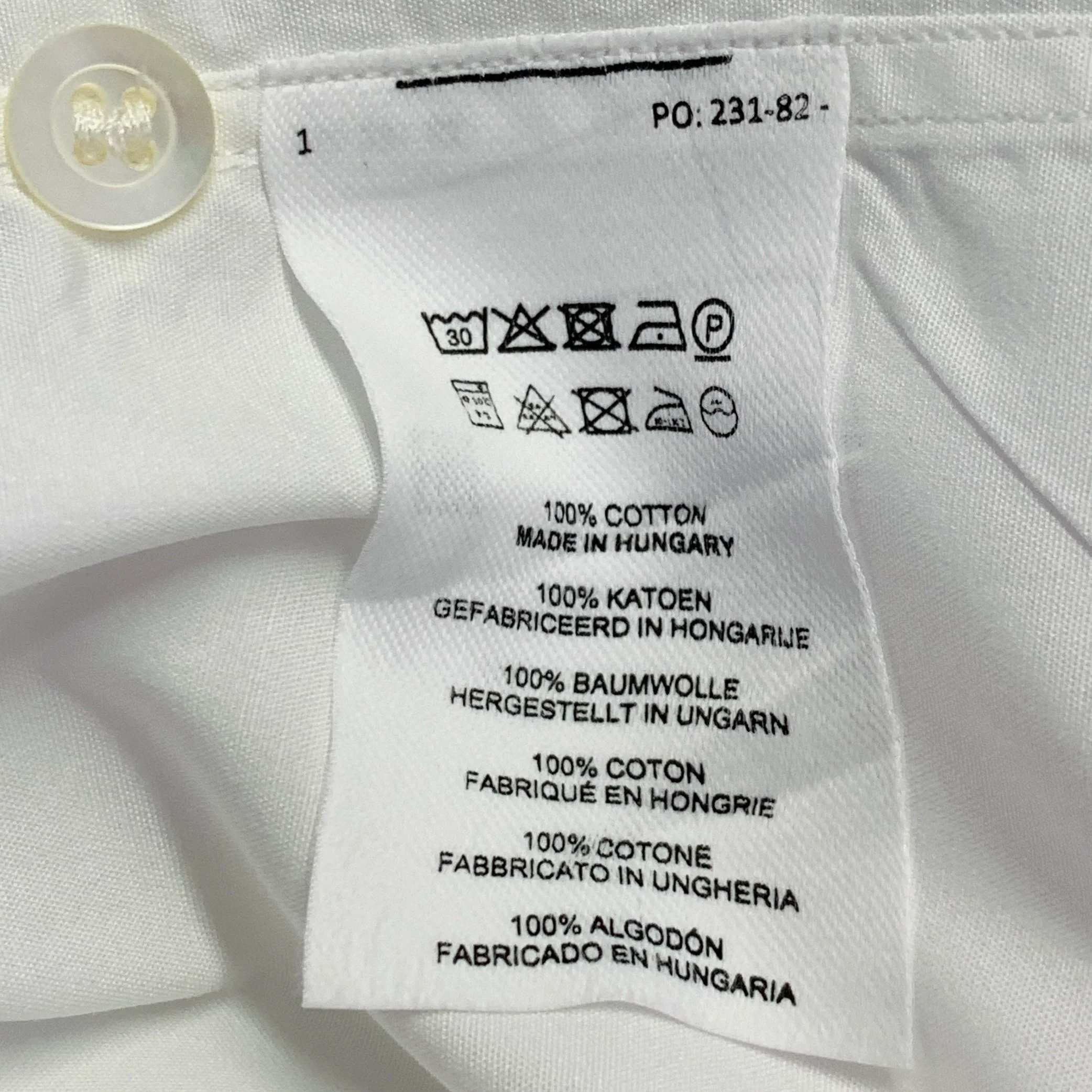 DRIES VAN NOTEN Size L White Cotton French Cuff Long Sleeve Shirt - Image 7